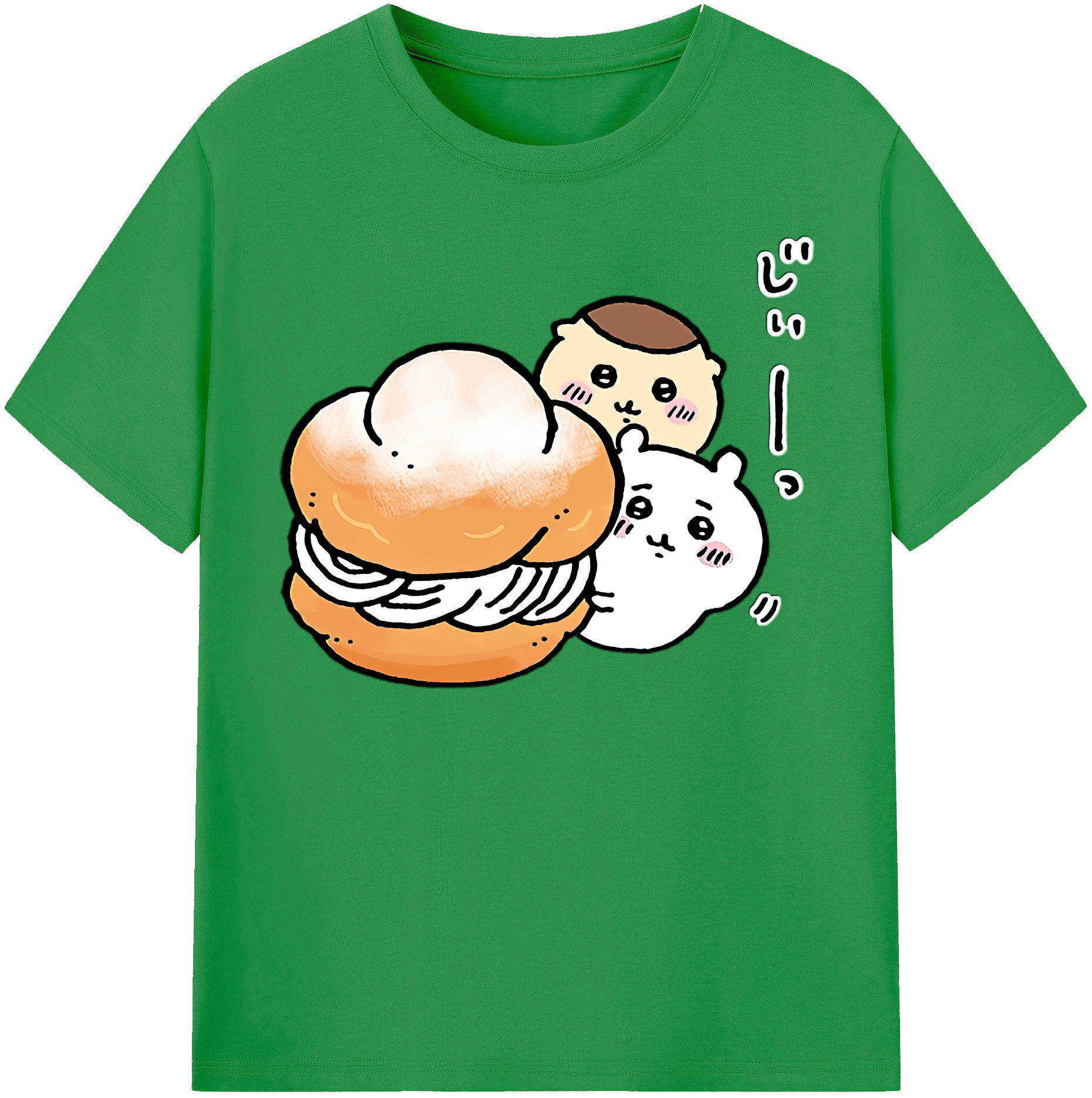 （画像用） ちいかわ くりまんじゅう Chii-kawa kuri manjū レディースカジュアルプリントTシャツ（綿100％）