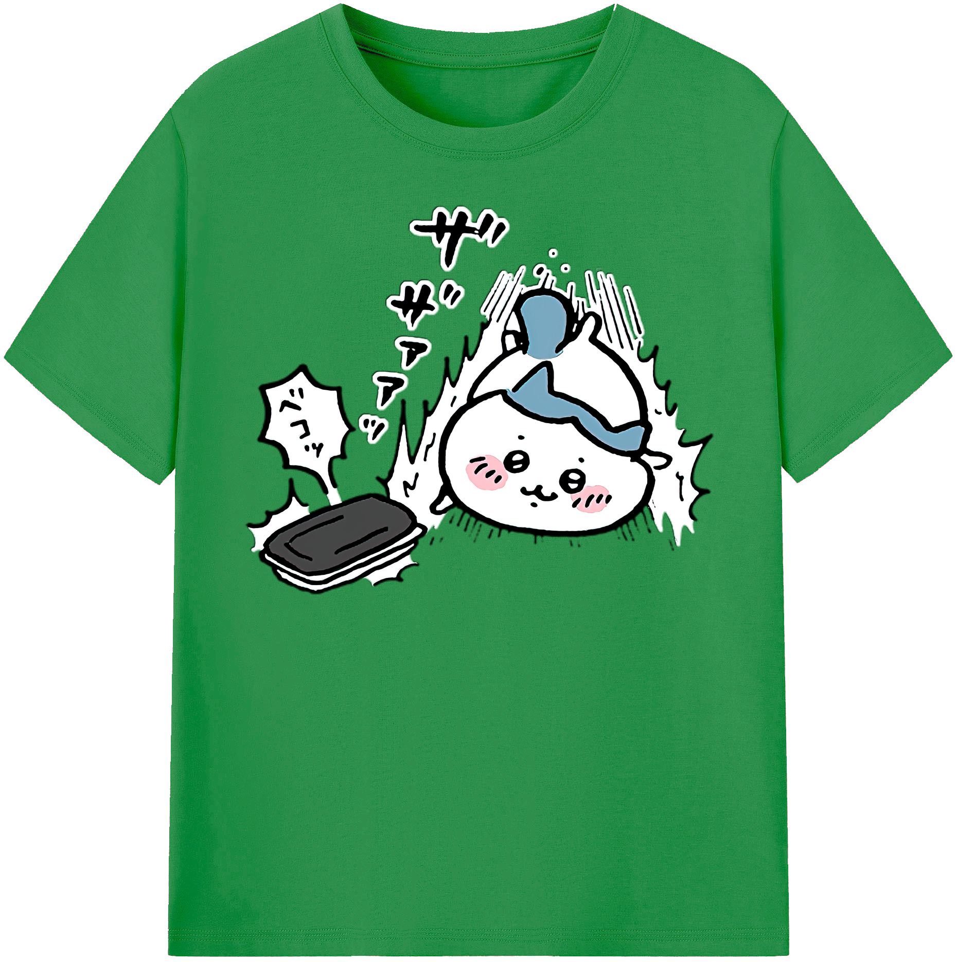 （画像用） ちいかわ ハチワレ Chii-kawa hachiware レディースカジュアルプリントTシャツ（綿100％）