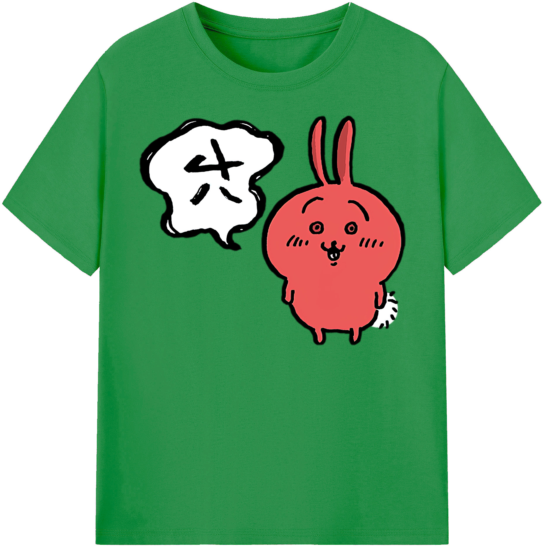 （画像用） ちいかわ ハチワレ Chii-kawa hachiware レディースカジュアルプリントTシャツ（綿100％）