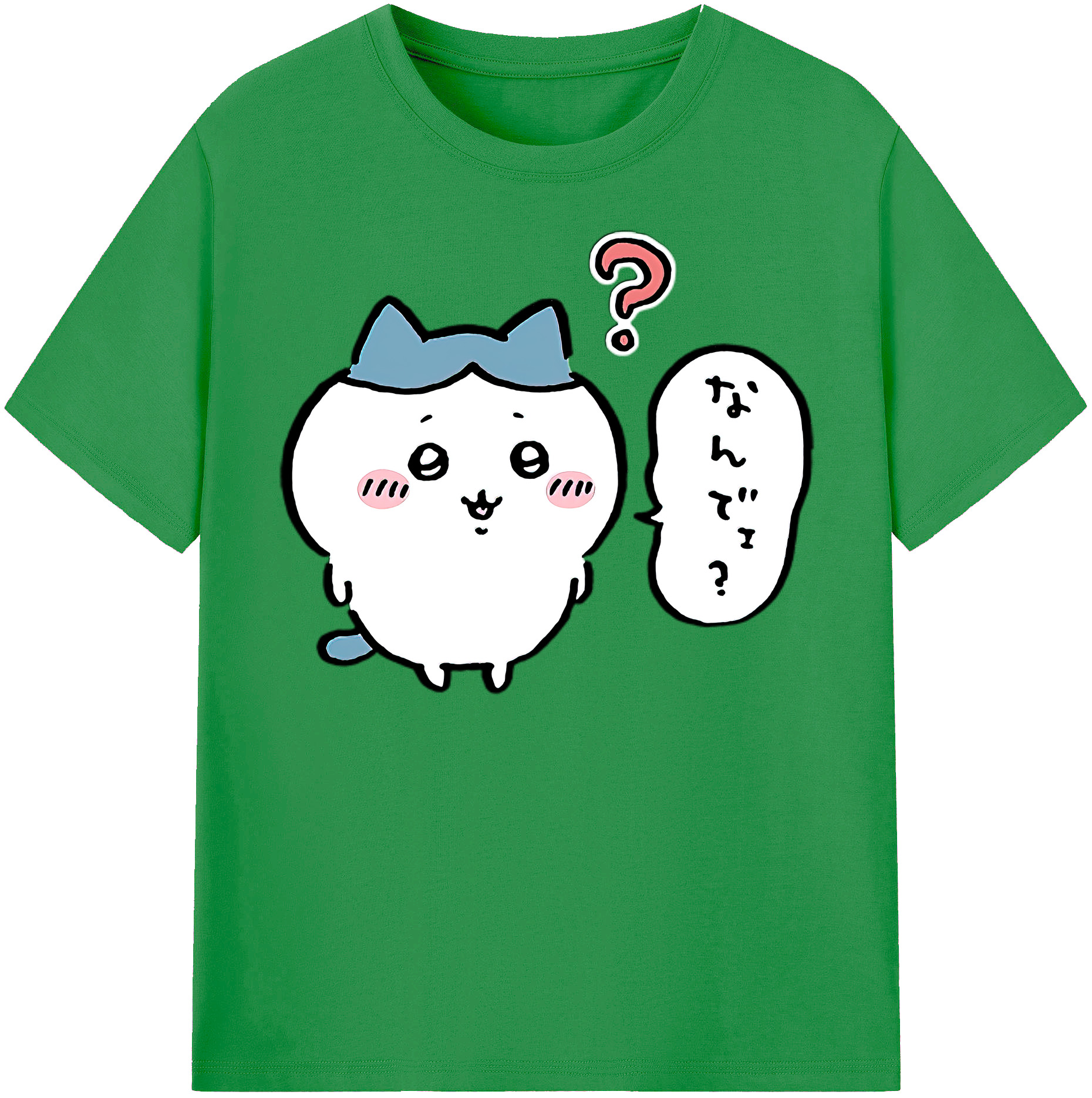 （画像用） ちいかわ ハチワレ Chii-kawa hachiware レディースカジュアルプリントTシャツ（綿100％）