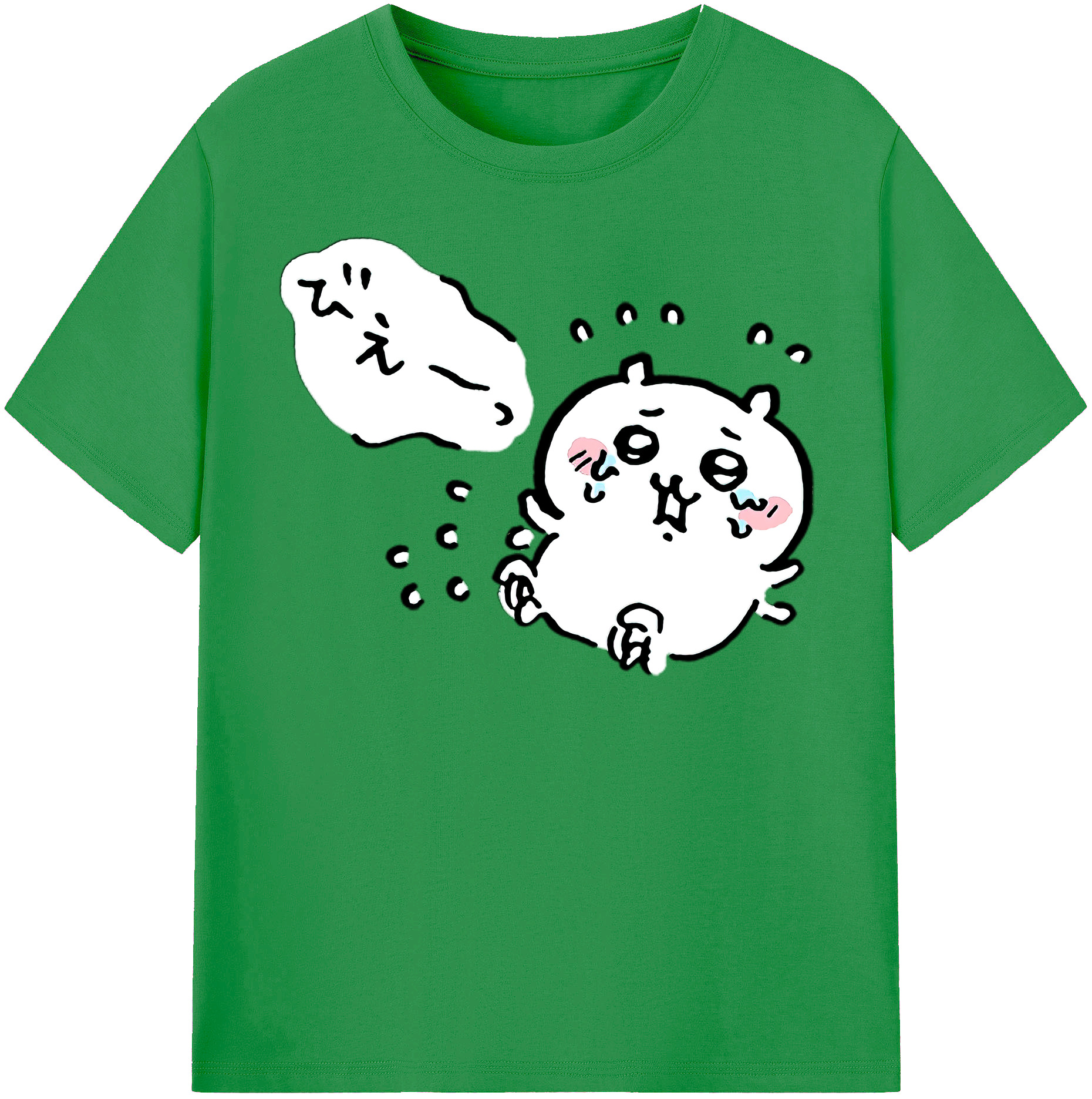 （画像用） ちいかわ ちいかわ Chii-kawa chiikawa レディースカジュアルプリントTシャツ（綿100％）