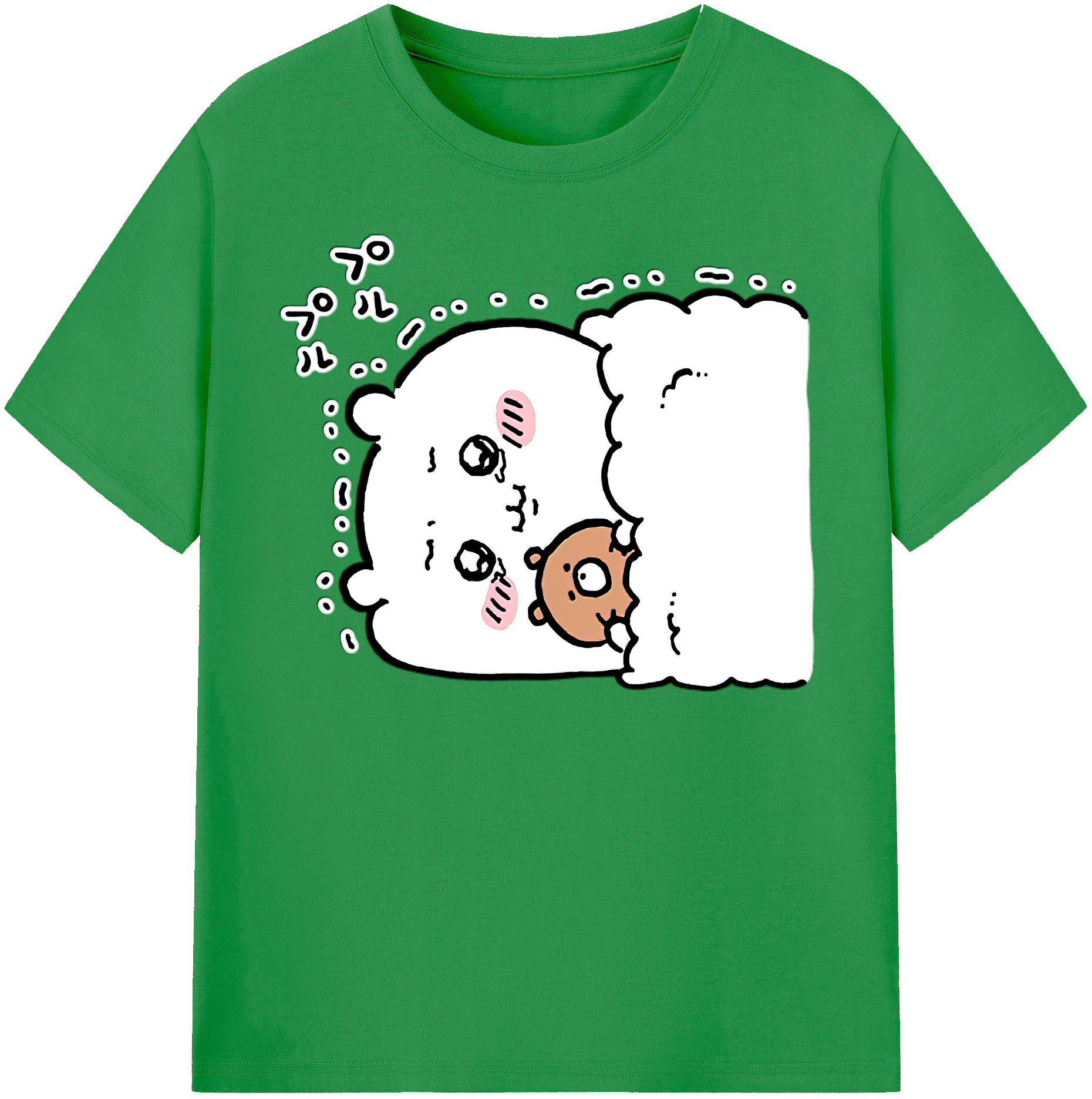 （画像用） ちいかわ ちいかわ Chii-kawa chiikawa レディースカジュアルプリントTシャツ（綿100％）