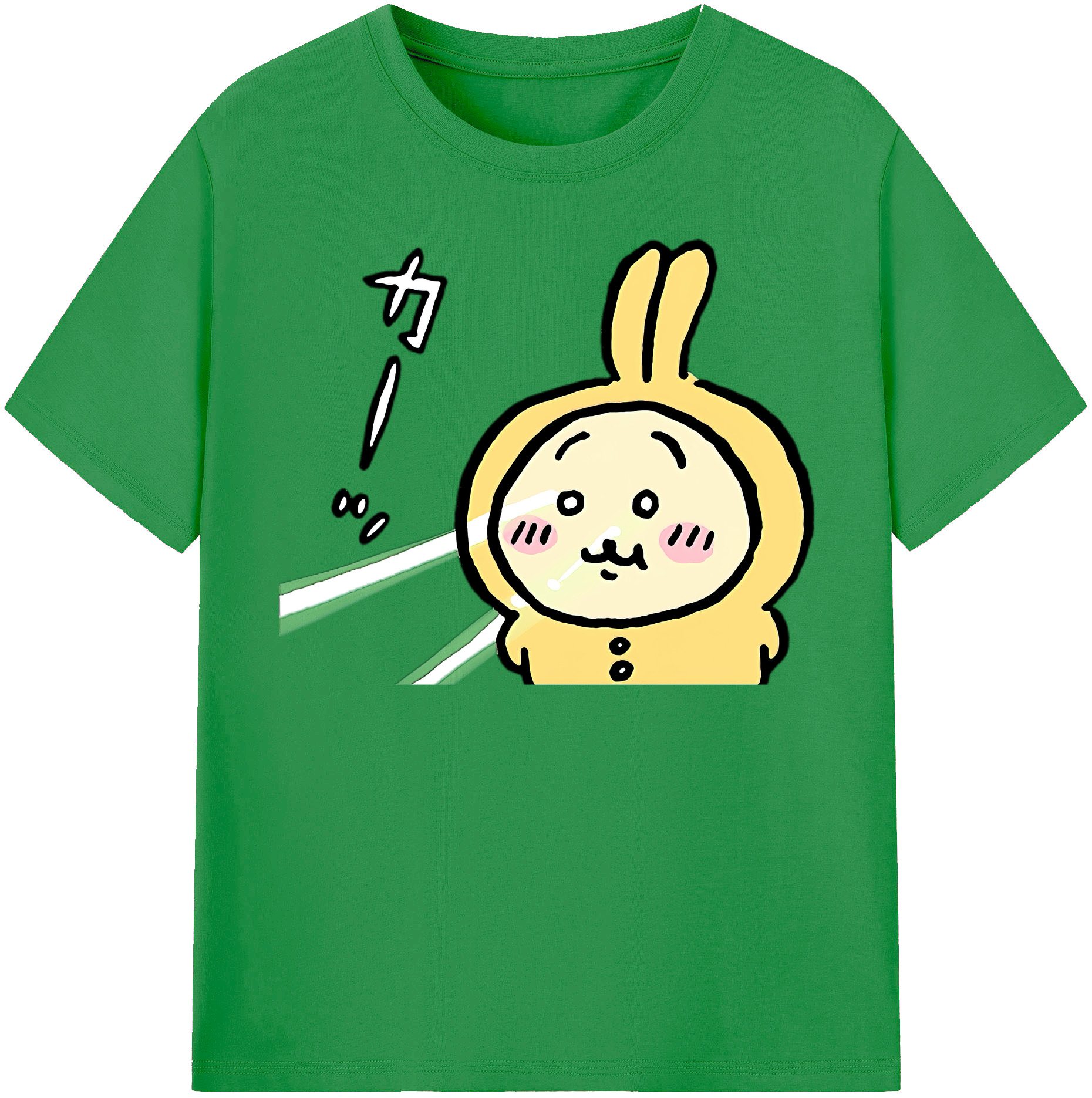 （画像用） ちいかわ うさぎ Chii-kawa usagi レディースカジュアルプリントTシャツ（綿100％）
