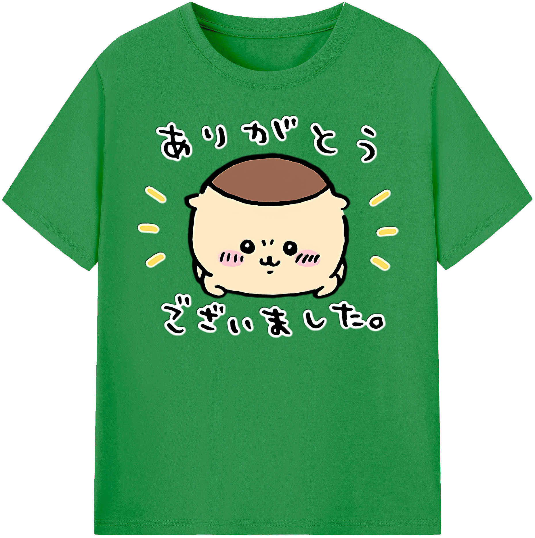 （画像用） ちいかわ くりまんじゅう Chii-kawa kuri manjū レディースカジュアルプリントTシャツ（綿100％）