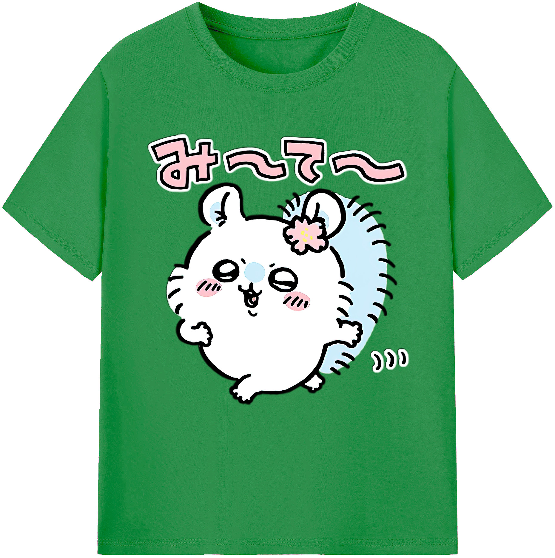 （画像用） ちいかわ モモンガ Chii-kawa Momonga レディースカジュアルプリントTシャツ（綿100％）