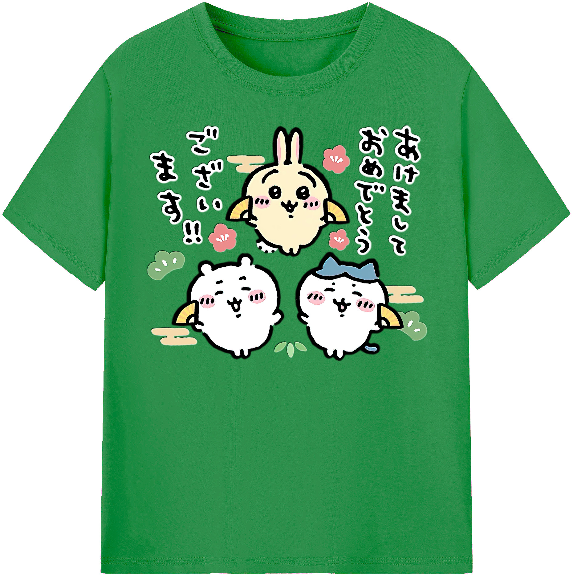 （画像用） ちいかわ ちいかわ Chii-kawa chiikawa レディースカジュアルプリントTシャツ（綿100％）