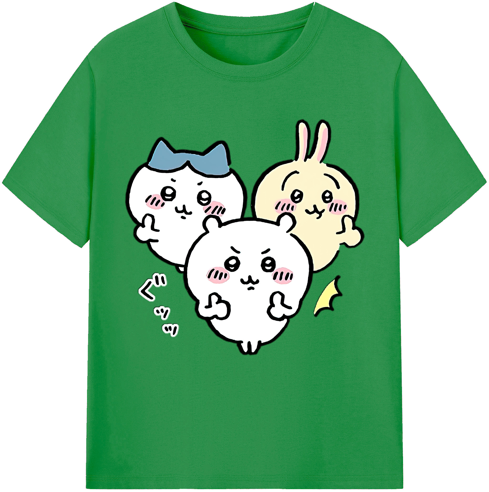 （画像用） ちいかわ うさぎ Chii-kawa usagi レディースカジュアルプリントTシャツ（綿100％）