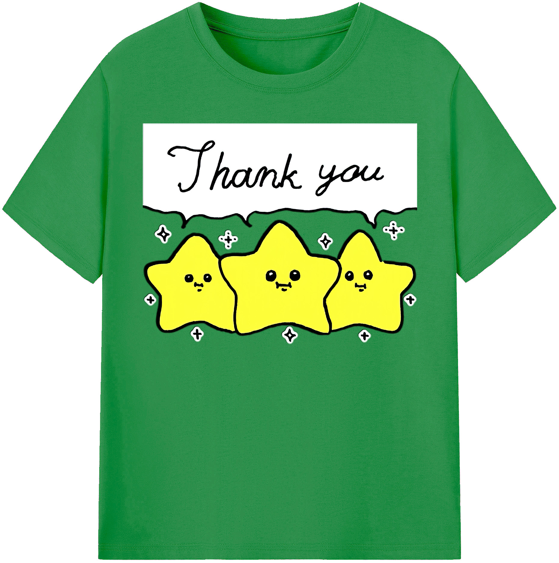 （画像用） ちいかわ 流れ星 Chii-kawa Shooting star レディースカジュアルプリントTシャツ（綿100％）