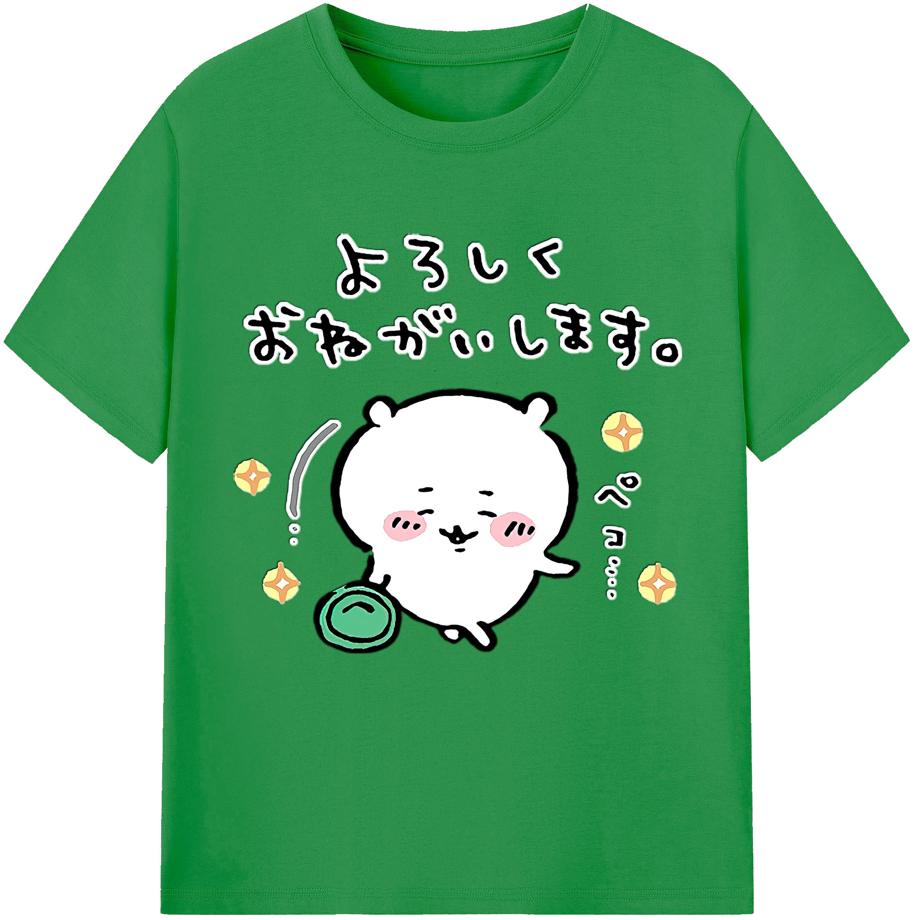 （画像用） ちいかわ ちいかわ Chii-kawa chiikawa レディースカジュアルプリントTシャツ（綿100％）