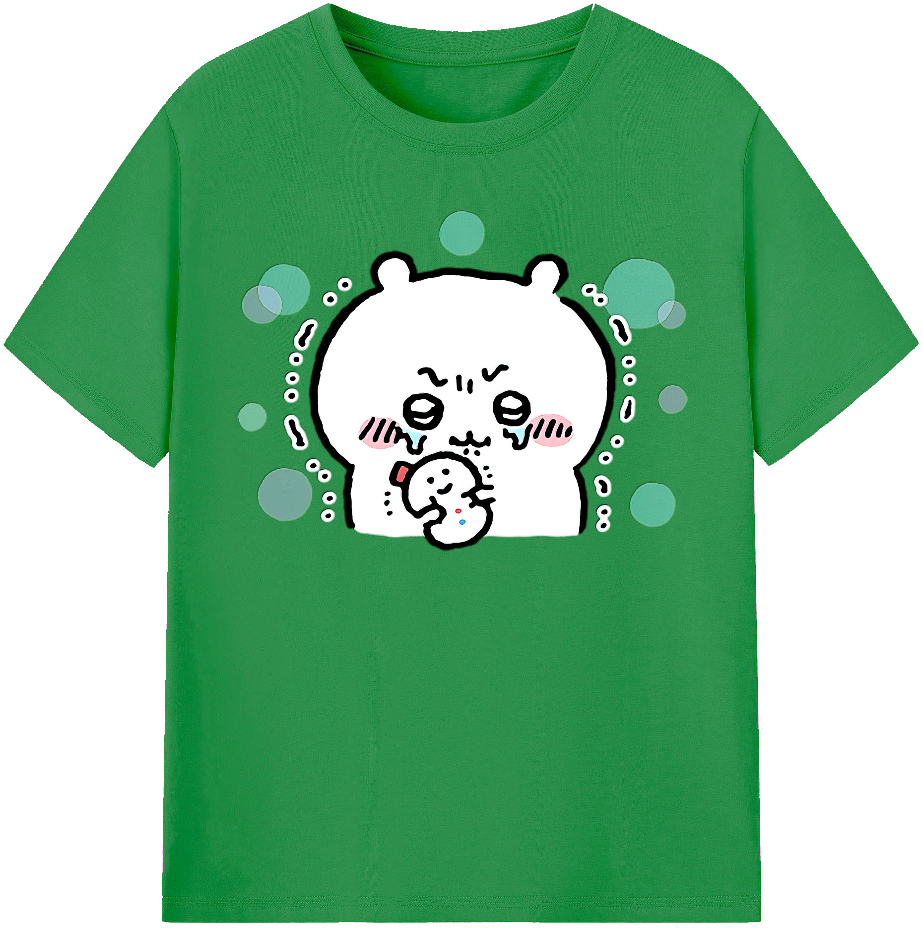 （画像用） ちいかわ ちいかわ Chii-kawa chiikawa レディースカジュアルプリントTシャツ（綿100％）