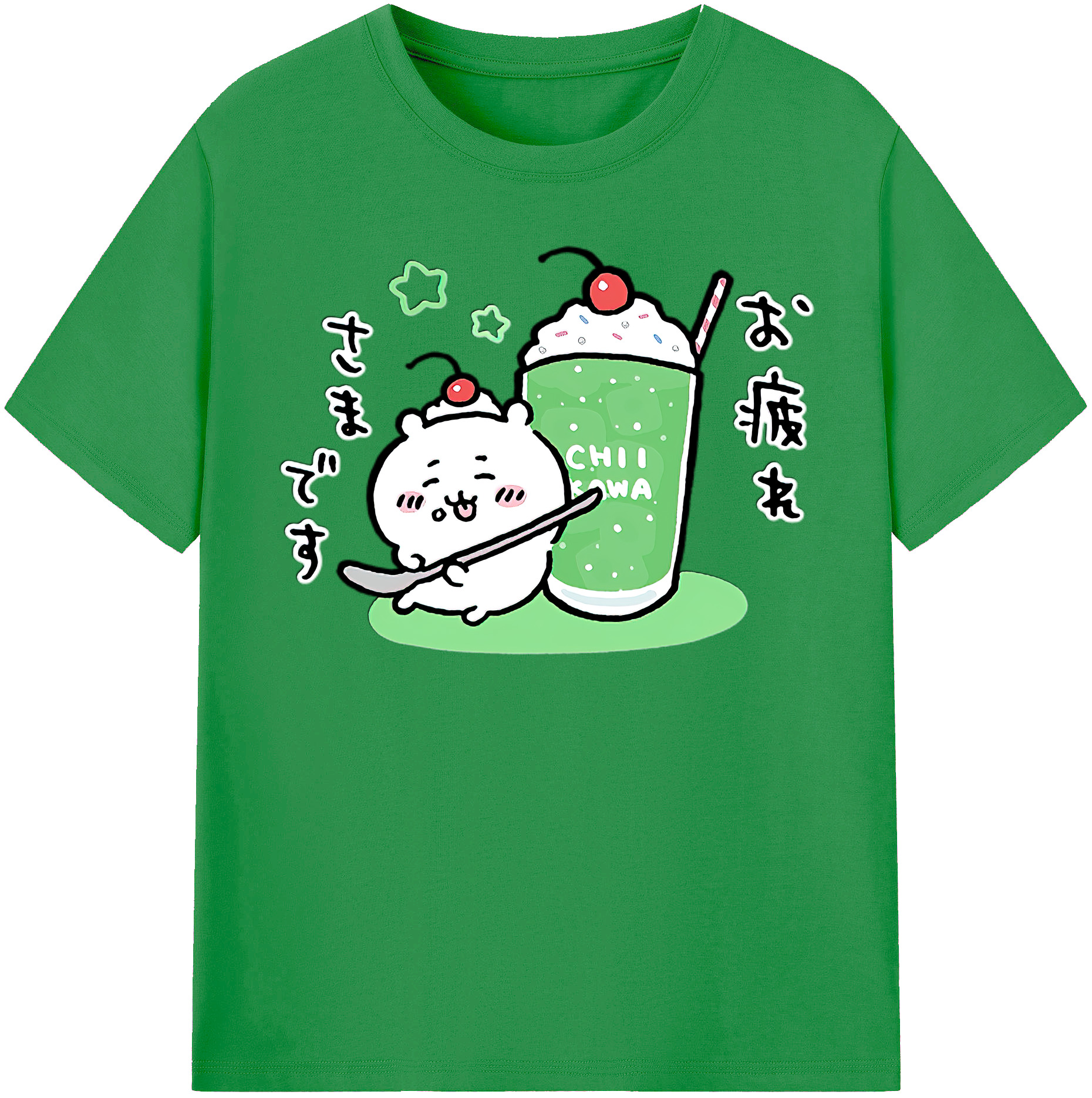 （画像用） ちいかわ ちいかわ Chii-kawa chiikawa レディースカジュアルプリントTシャツ（綿100％）