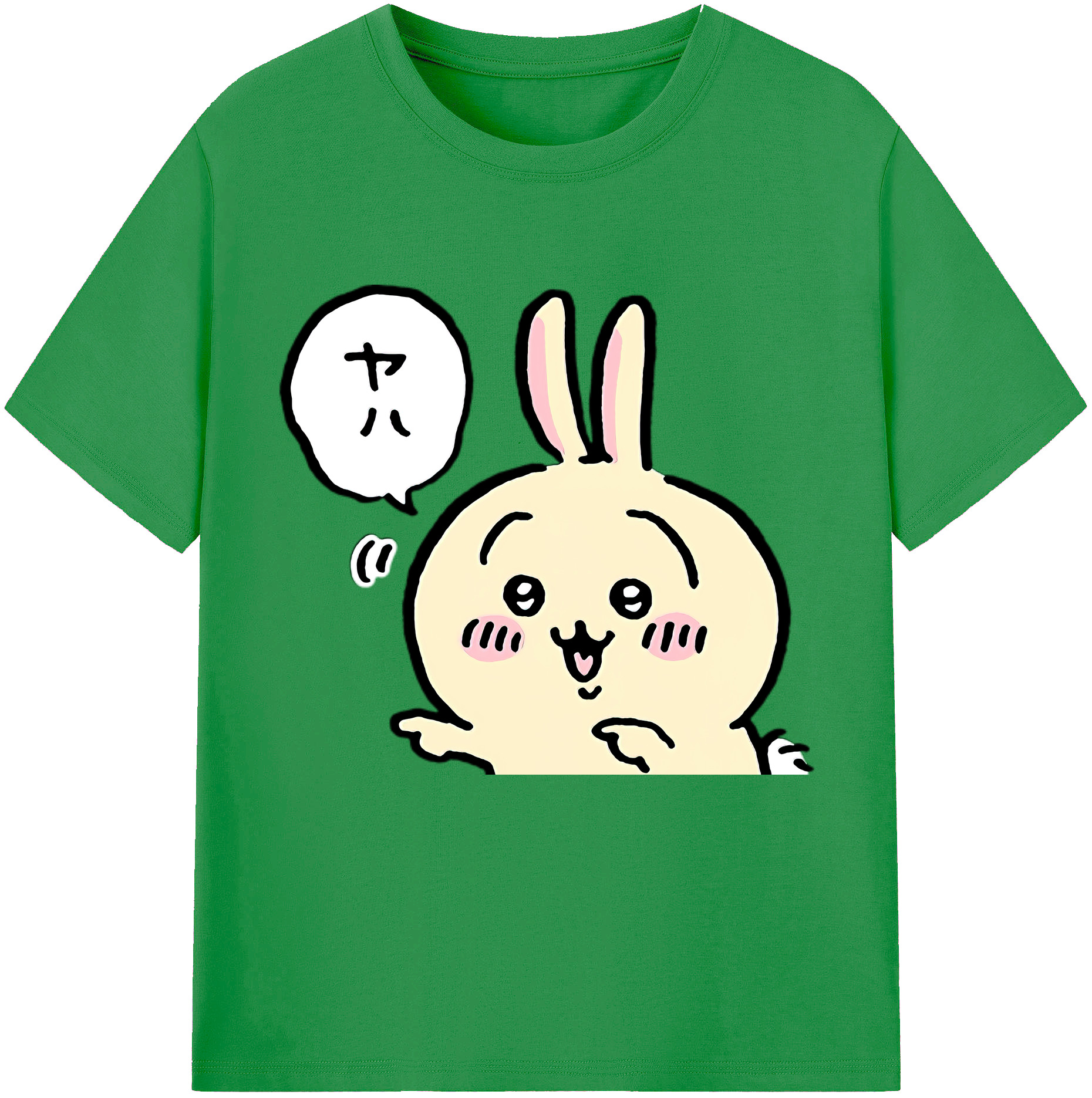 （画像用） ちいかわ うさぎ Chii-kawa usagi レディースカジュアルプリントTシャツ（綿100％）