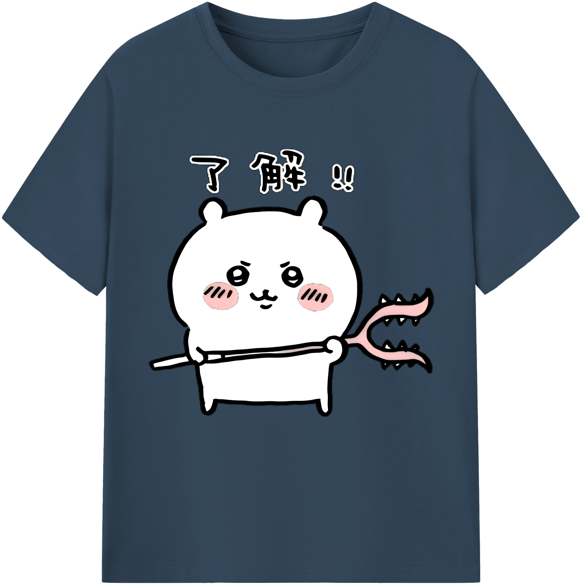 （画像用） ちいかわ ちいかわ Chii-kawa chiikawa レディースカジュアルプリントTシャツ（綿100％）