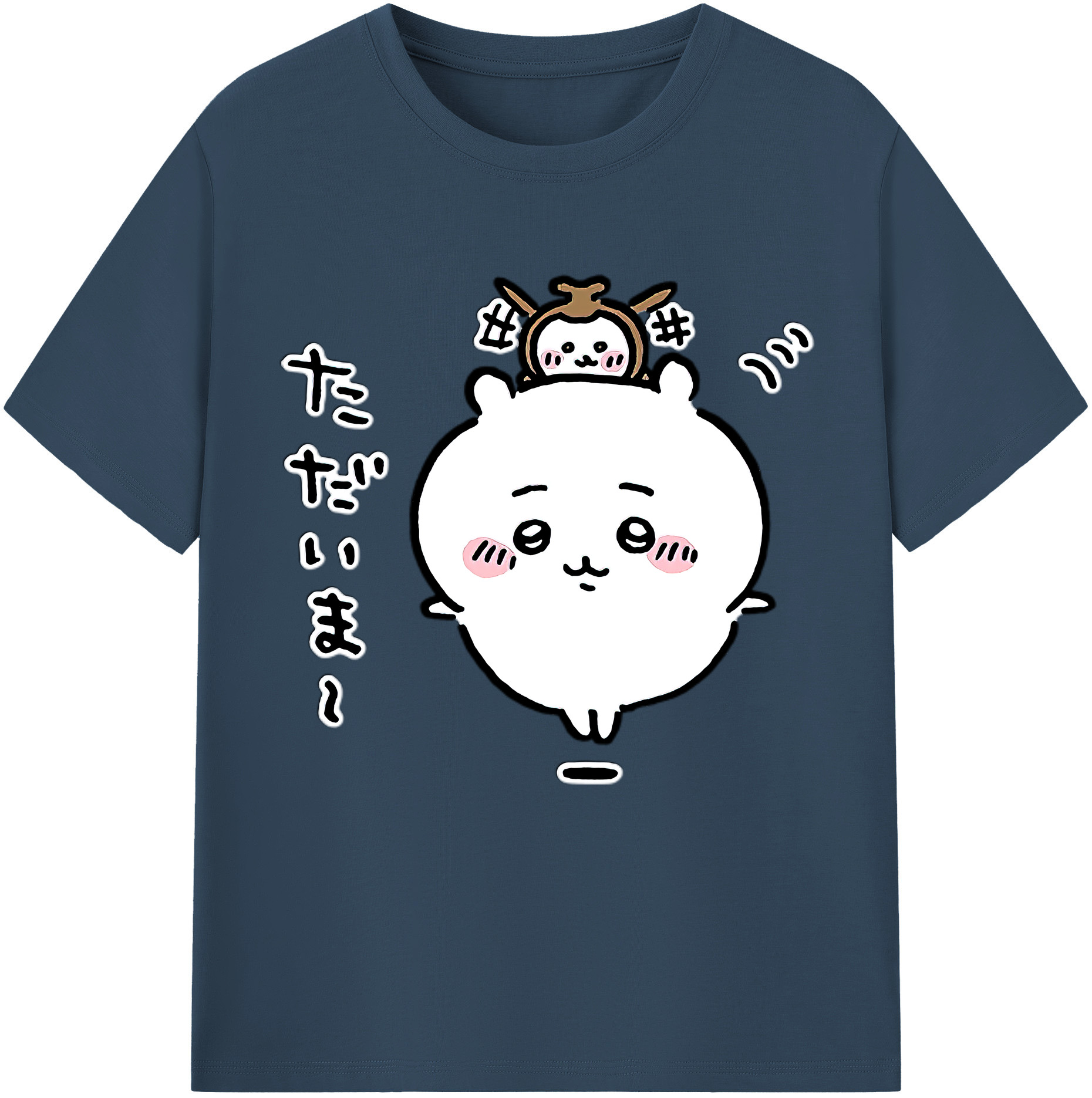 （画像用） ちいかわ ちいかわ Chii-kawa chiikawa レディースカジュアルプリントTシャツ（綿100％）