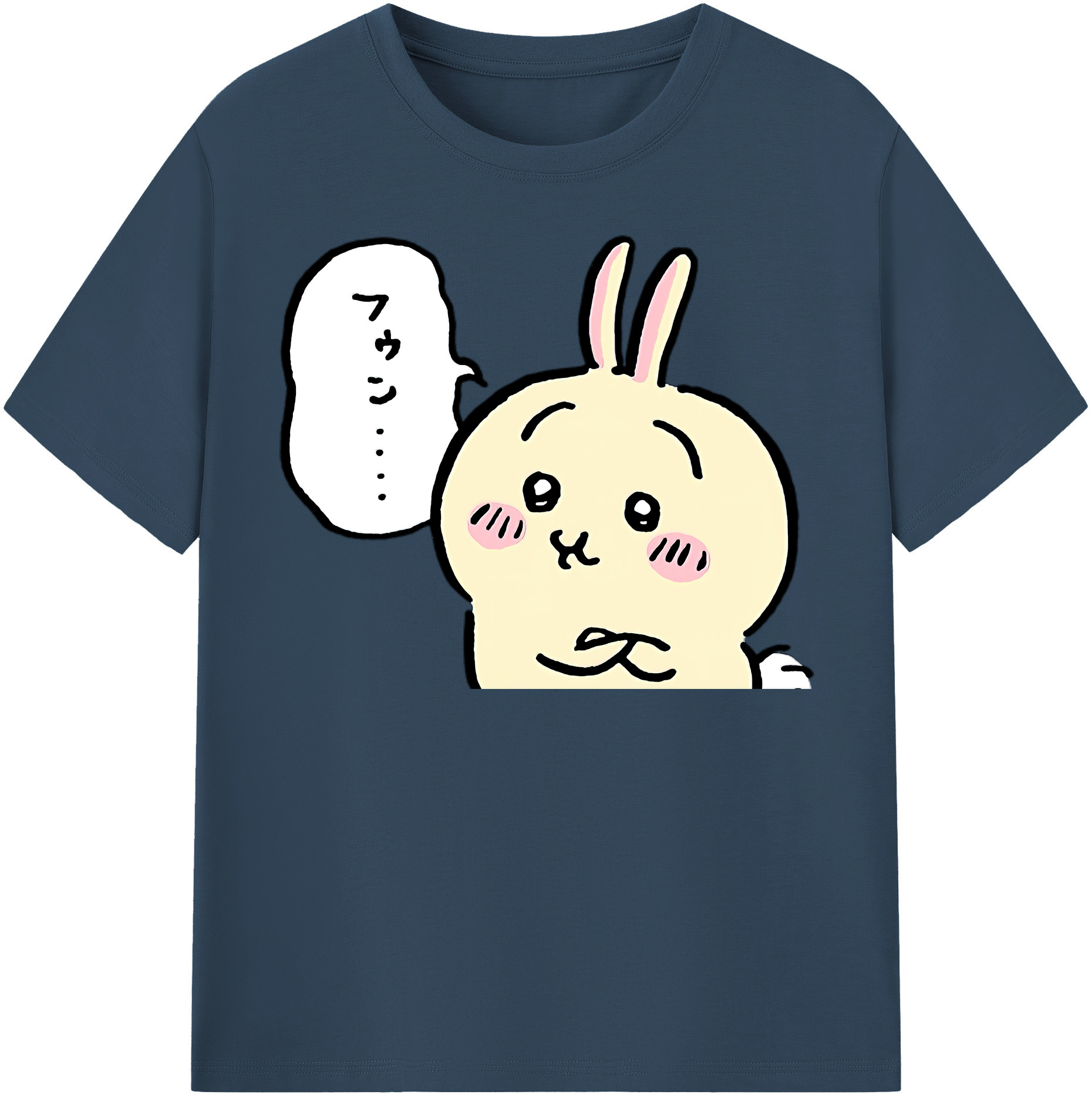 （画像用） ちいかわ うさぎ Chii-kawa usagi レディースカジュアルプリントTシャツ（綿100％）