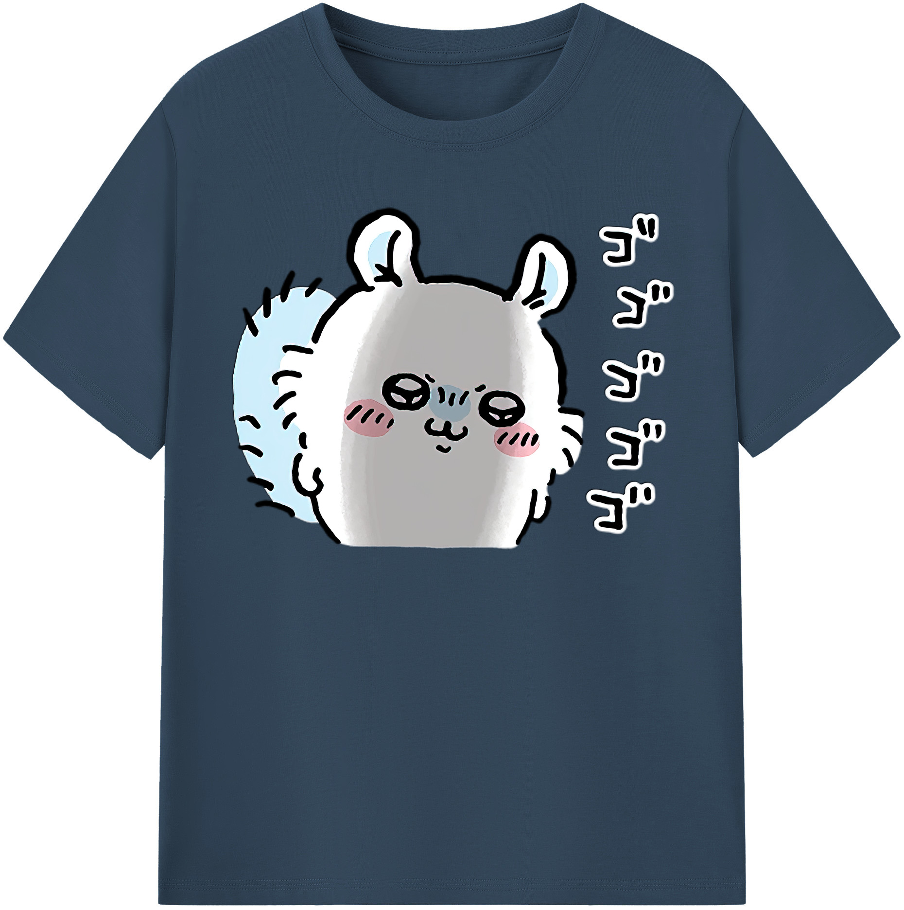 （画像用） ちいかわ モモンガ Chii-kawa Momonga レディースカジュアルプリントTシャツ（綿100％）