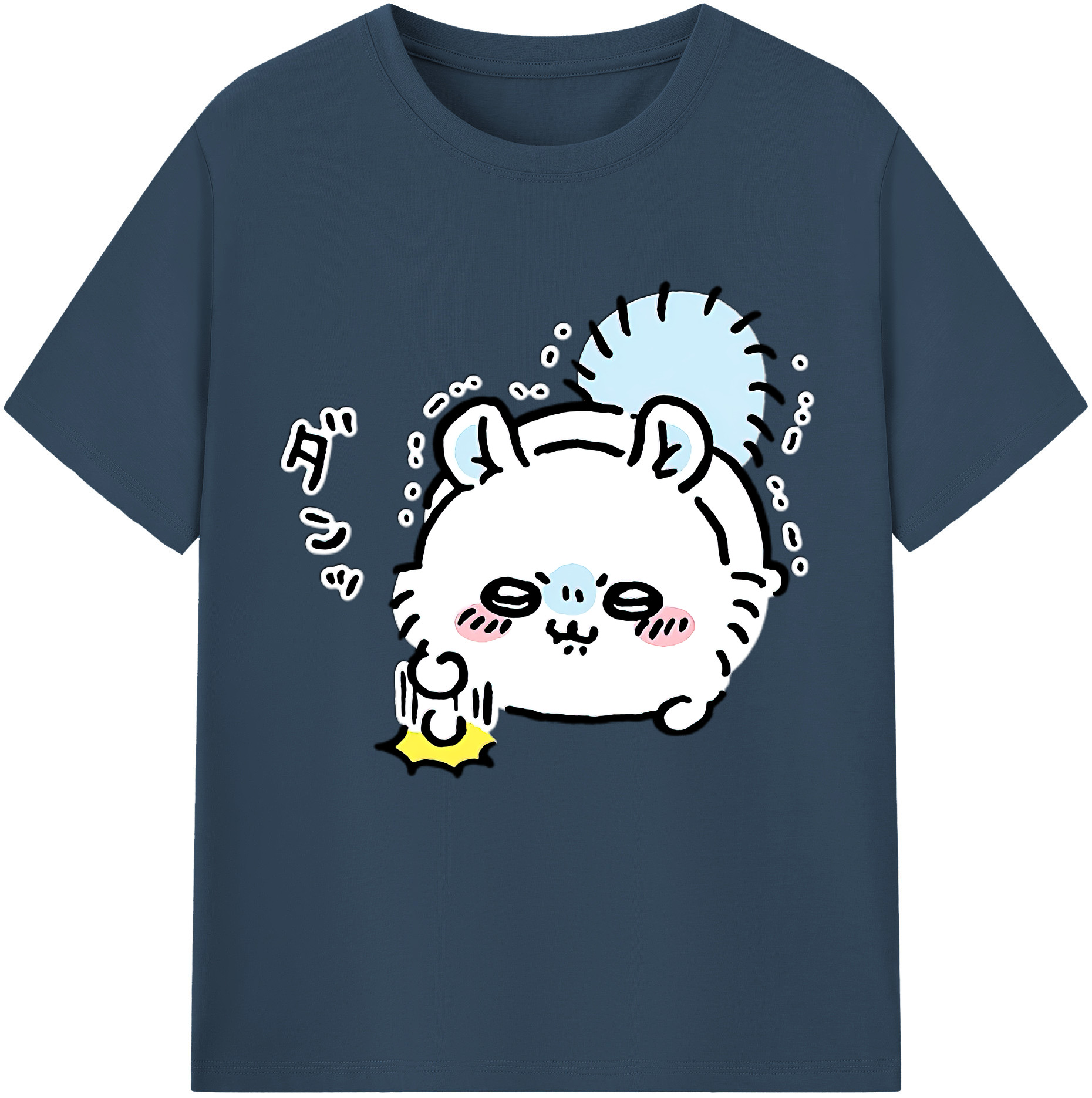 （画像用） ちいかわ モモンガ Chii-kawa Momonga レディースカジュアルプリントTシャツ（綿100％）