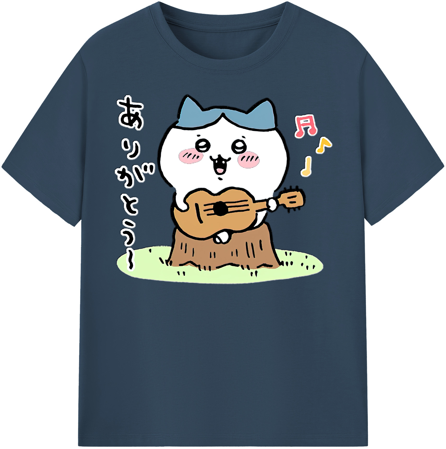 （画像用） ちいかわ ハチワレ Chii-kawa hachiware レディースカジュアルプリントTシャツ（綿100％）