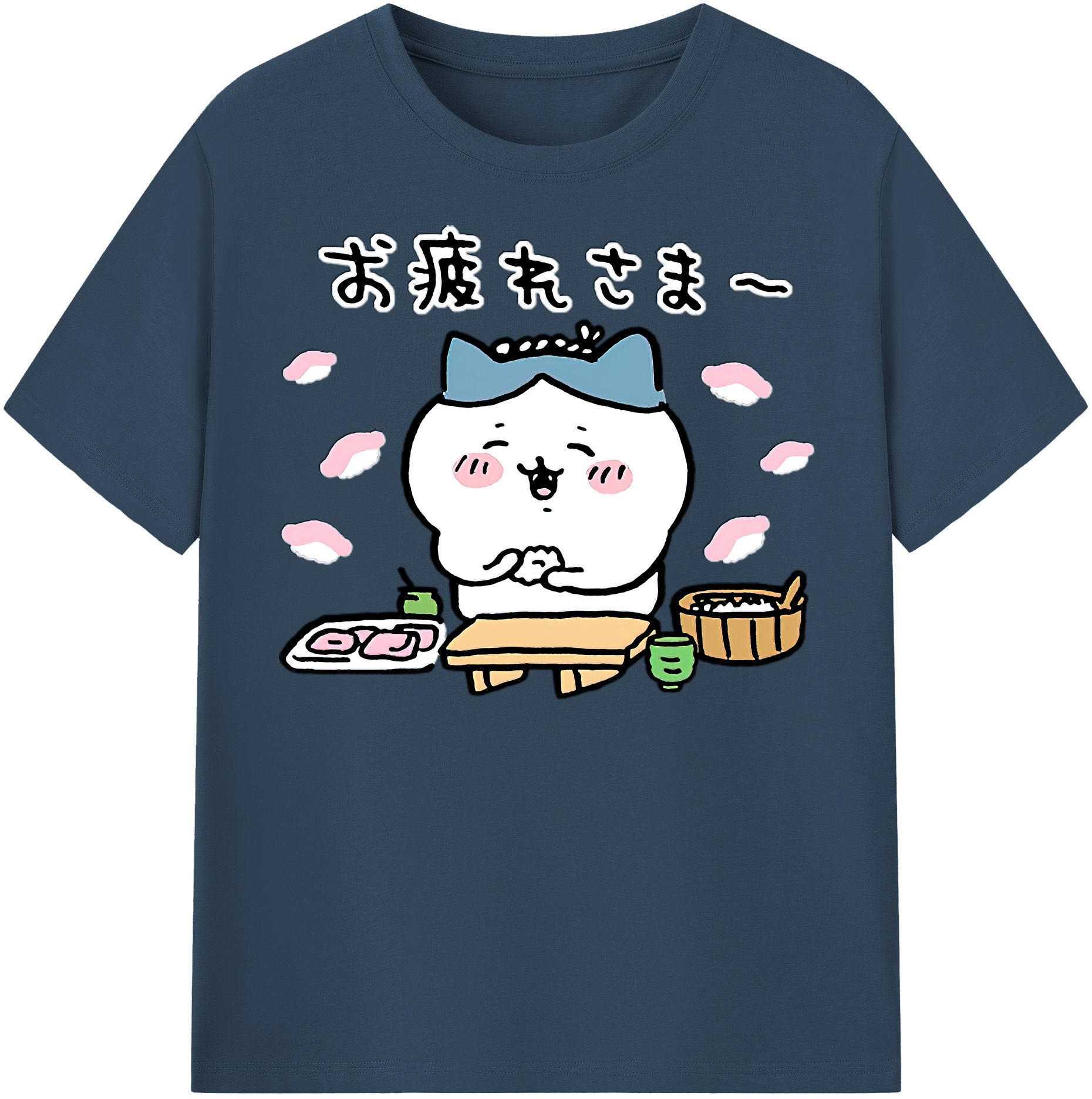 （画像用） ちいかわ ハチワレ Chii-kawa hachiware レディースカジュアルプリントTシャツ（綿100％）