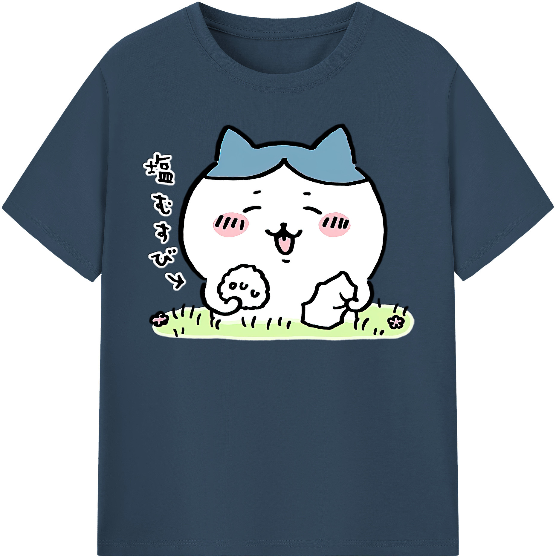 （画像用） ちいかわ ハチワレ Chii-kawa hachiware レディースカジュアルプリントTシャツ（綿100％）