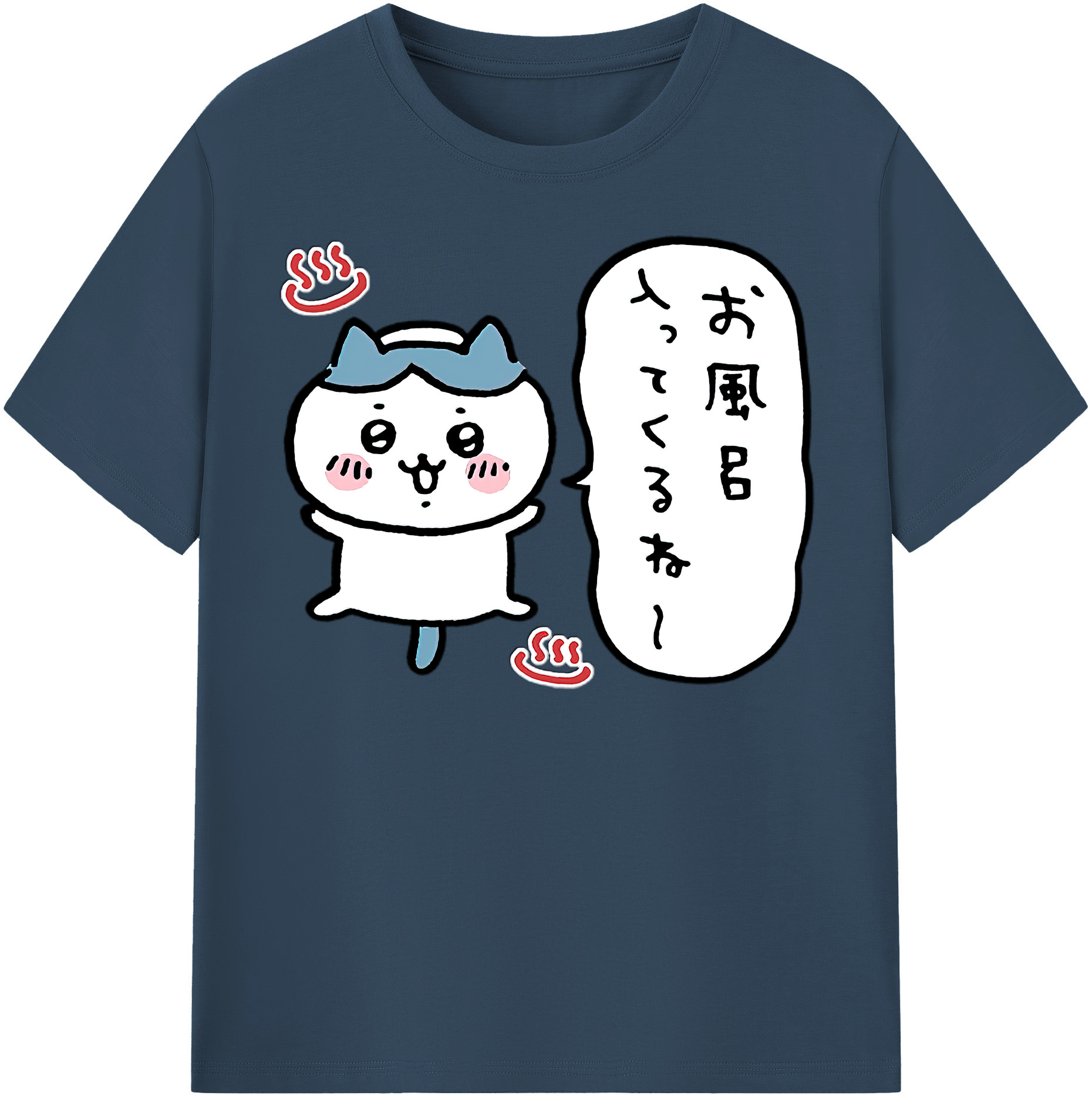 （画像用） ちいかわ ハチワレ Chii-kawa hachiware レディースカジュアルプリントTシャツ（綿100％）
