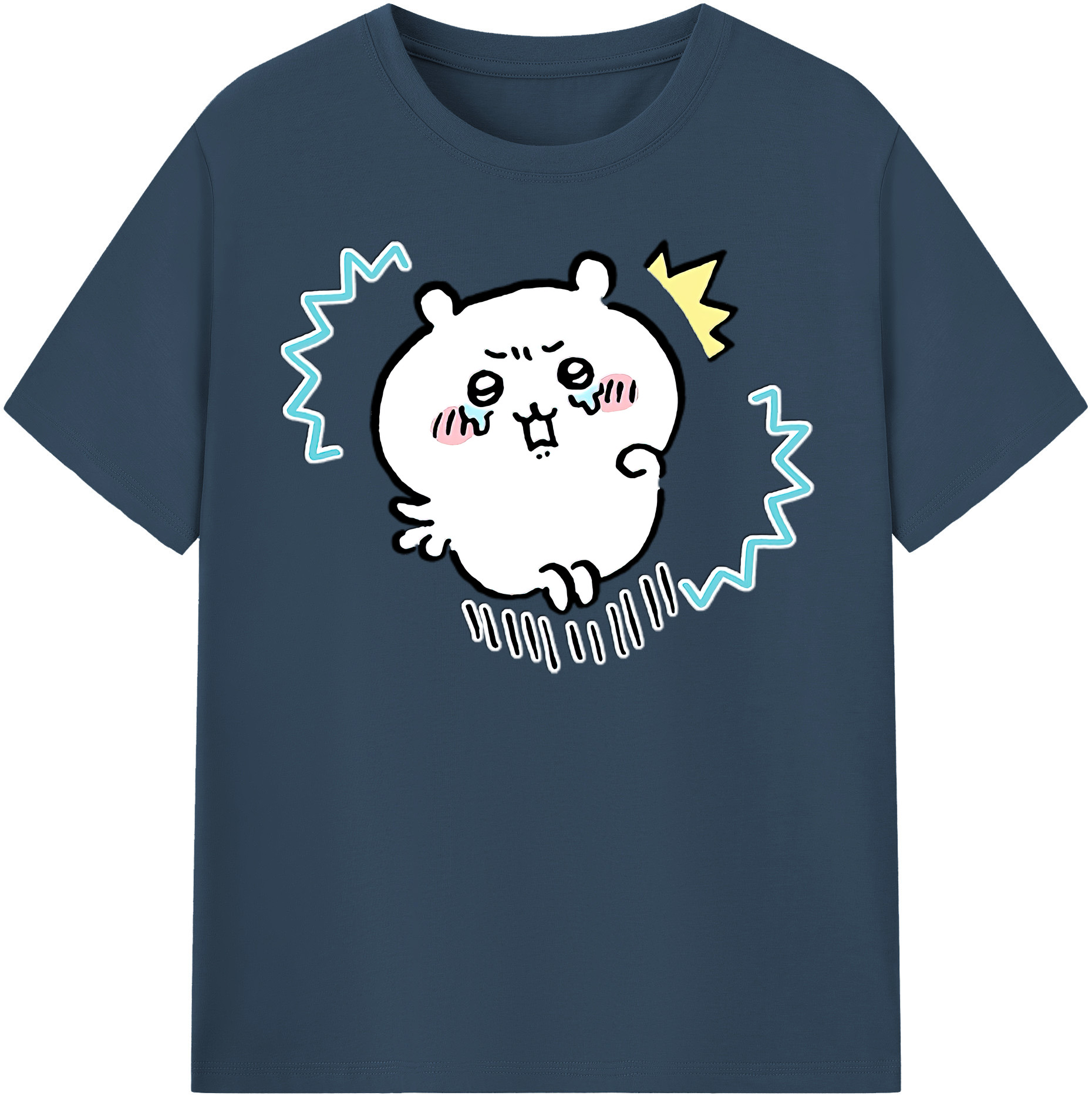 （画像用） ちいかわ ちいかわ Chii-kawa chiikawa レディースカジュアルプリントTシャツ（綿100％）