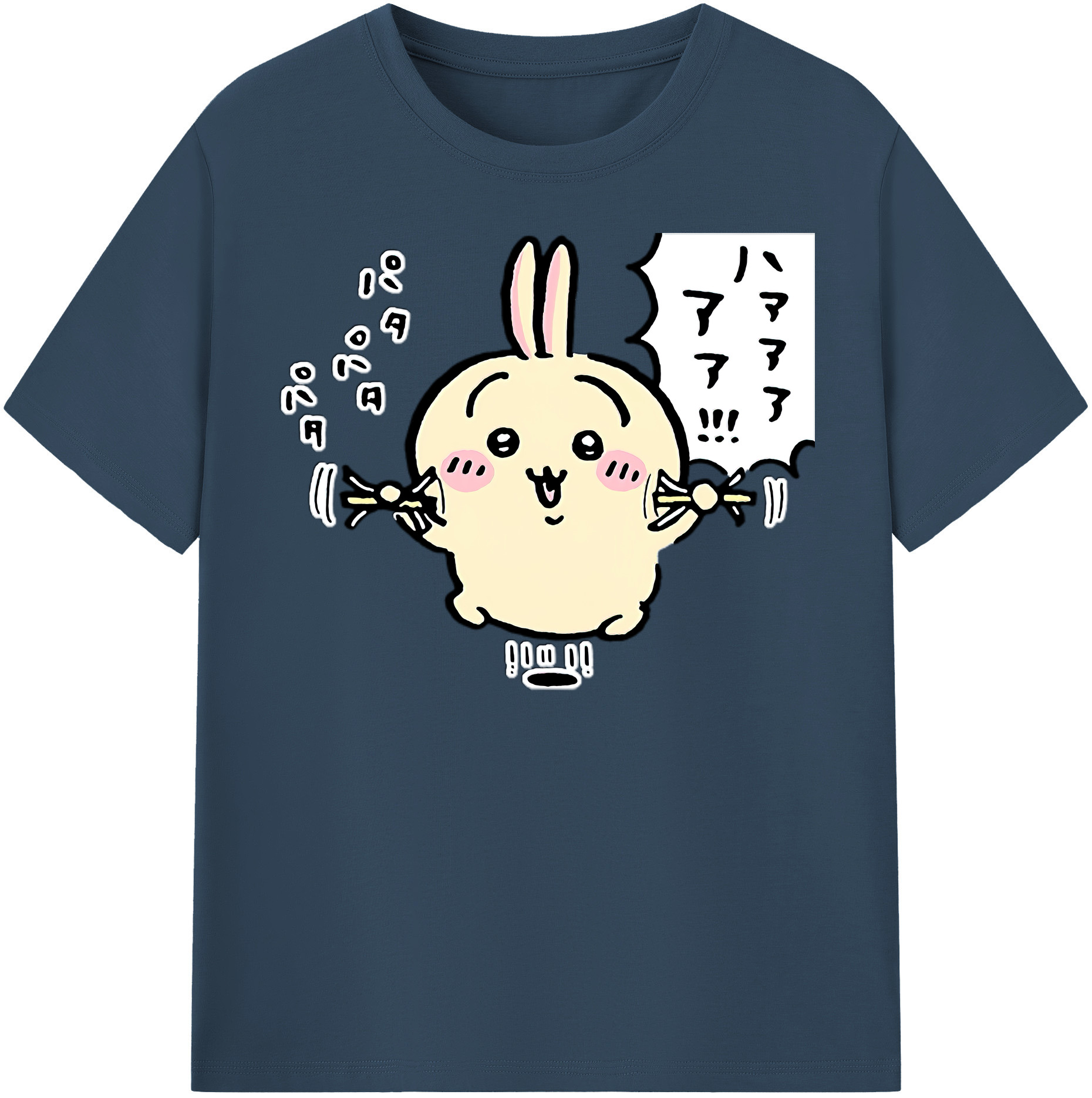 （画像用） ちいかわ うさぎ Chii-kawa usagi レディースカジュアルプリントTシャツ（綿100％）