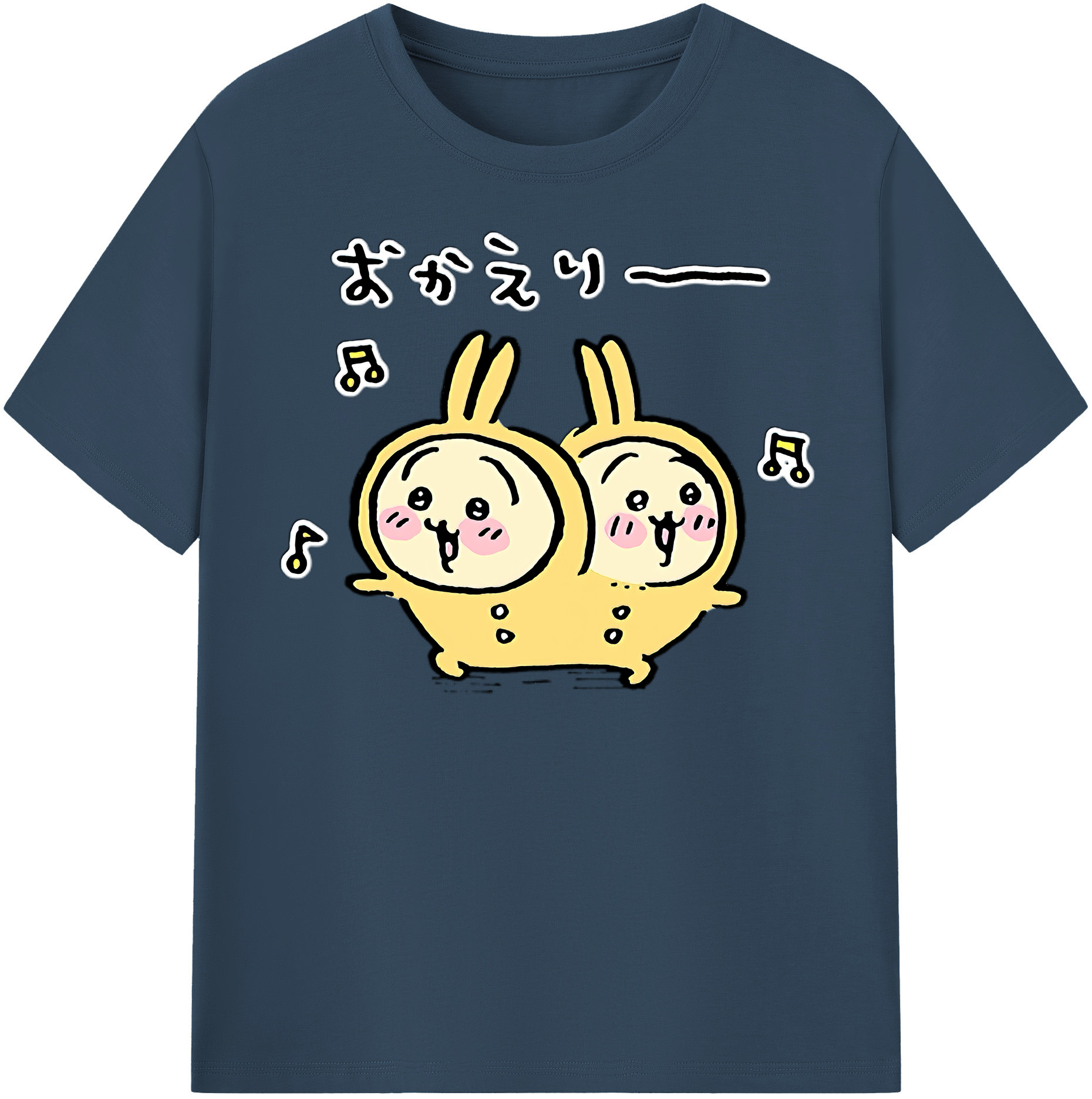 （画像用） ちいかわ うさぎ Chii-kawa usagi レディースカジュアルプリントTシャツ（綿100％）