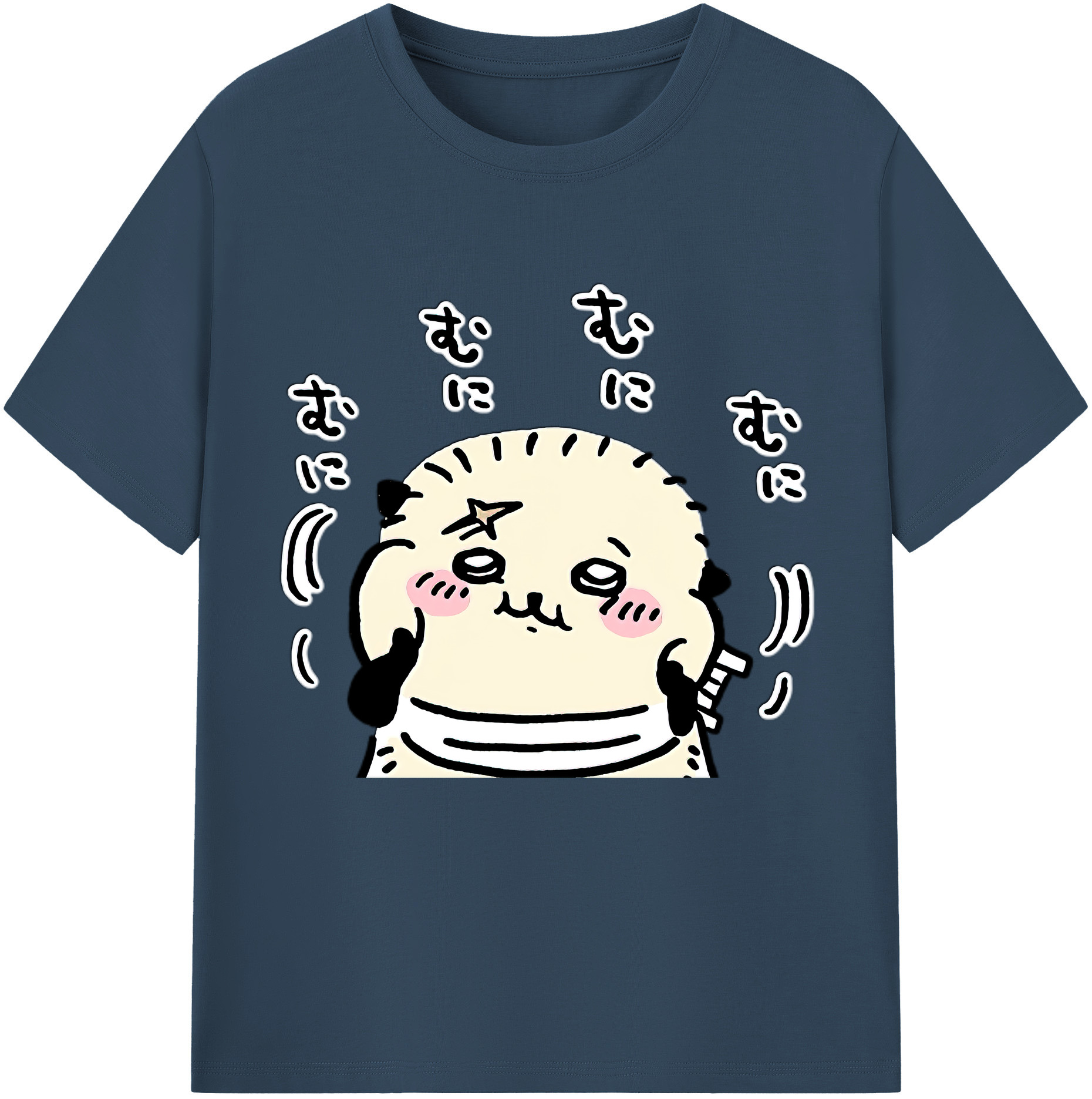 （画像用） ちいかわ ラッコ Chii-kawa Sea otter レディースカジュアルプリントTシャツ（綿100％）
