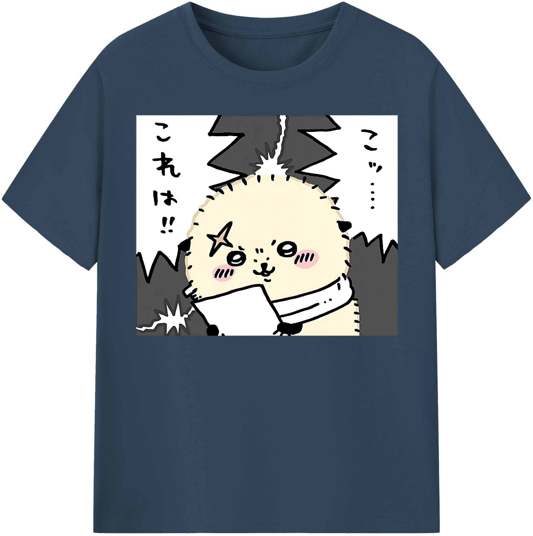 （画像用） ちいかわ ラッコ Chii-kawa Sea otter レディースカジュアルプリントTシャツ（綿100％）