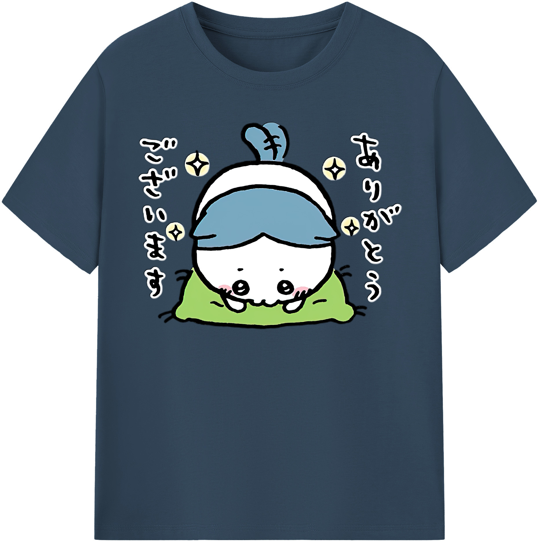 （画像用） ちいかわ ハチワレ Chii-kawa hachiware レディースカジュアルプリントTシャツ（綿100％）