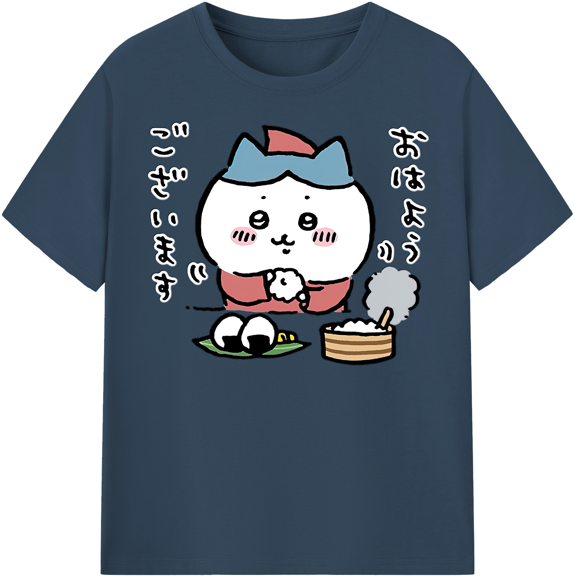 （画像用） ちいかわ ハチワレ Chii-kawa hachiware レディースカジュアルプリントTシャツ（綿100％）
