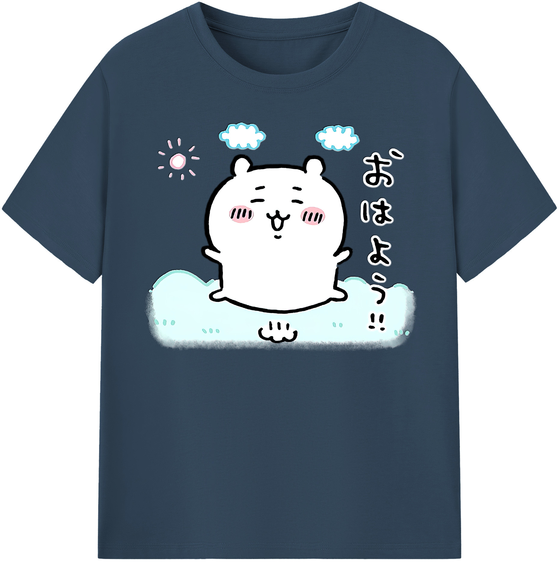 （画像用） ちいかわ ちいかわ Chii-kawa chiikawa レディースカジュアルプリントTシャツ（綿100％）