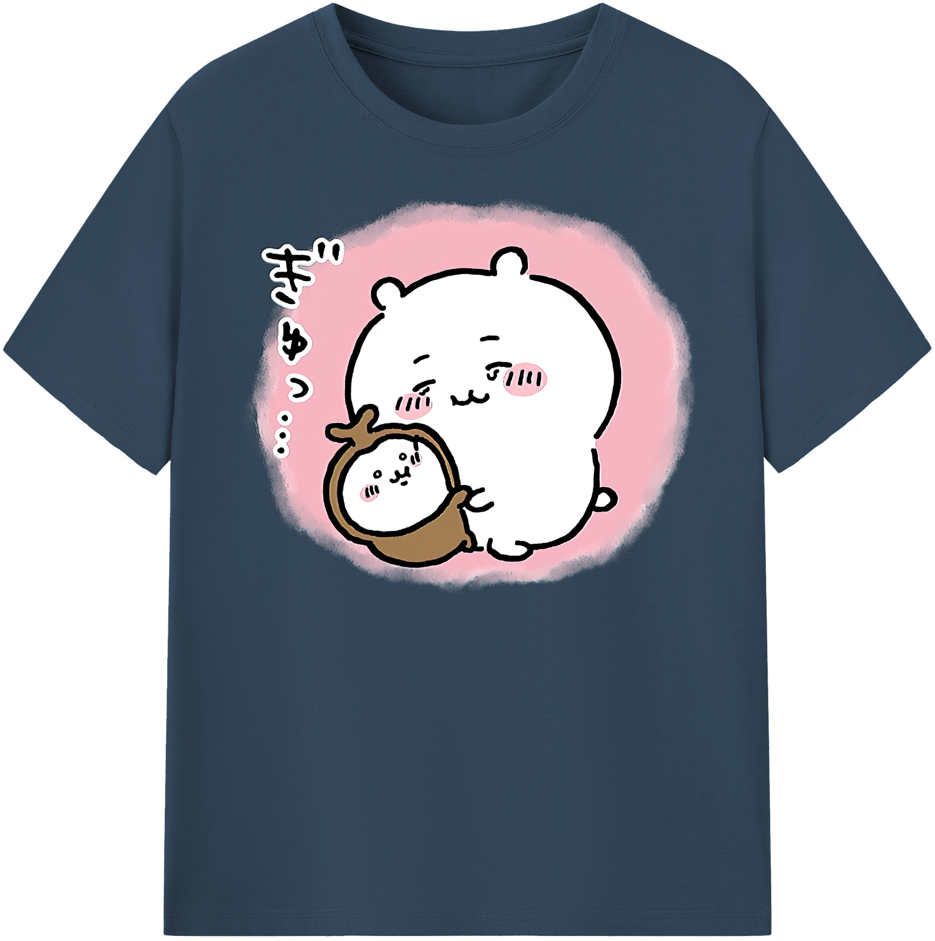 （画像用） ちいかわ ちいかわ Chii-kawa chiikawa レディースカジュアルプリントTシャツ（綿100％）