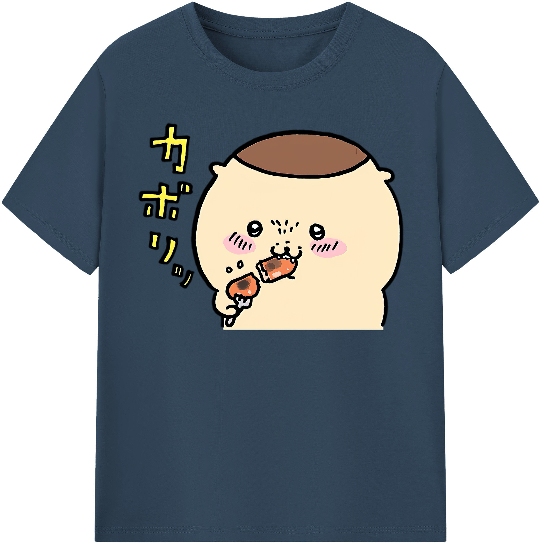 （画像用） ちいかわ くりまんじゅう Chii-kawa kuri manjū レディースカジュアルプリントTシャツ（綿100％）