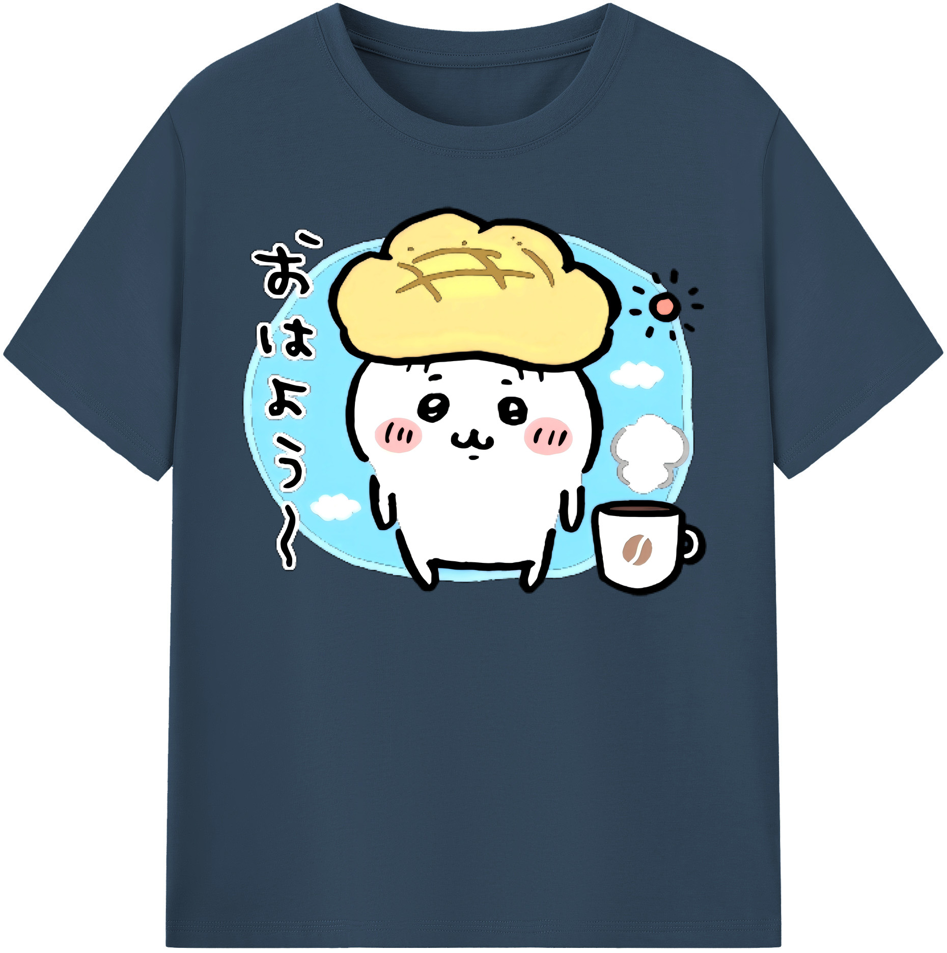 （画像用） ちいかわ ちいかわ Chii-kawa chiikawa レディースカジュアルプリントTシャツ（綿100％）