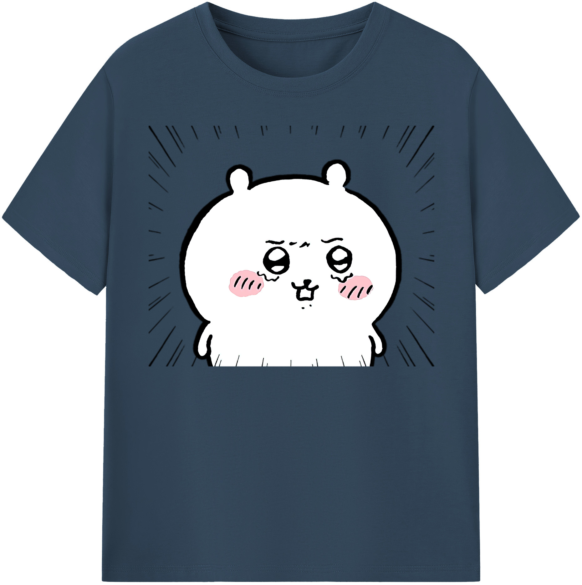 （画像用） ちいかわ ちいかわ Chii-kawa chiikawa レディースカジュアルプリントTシャツ（綿100％）