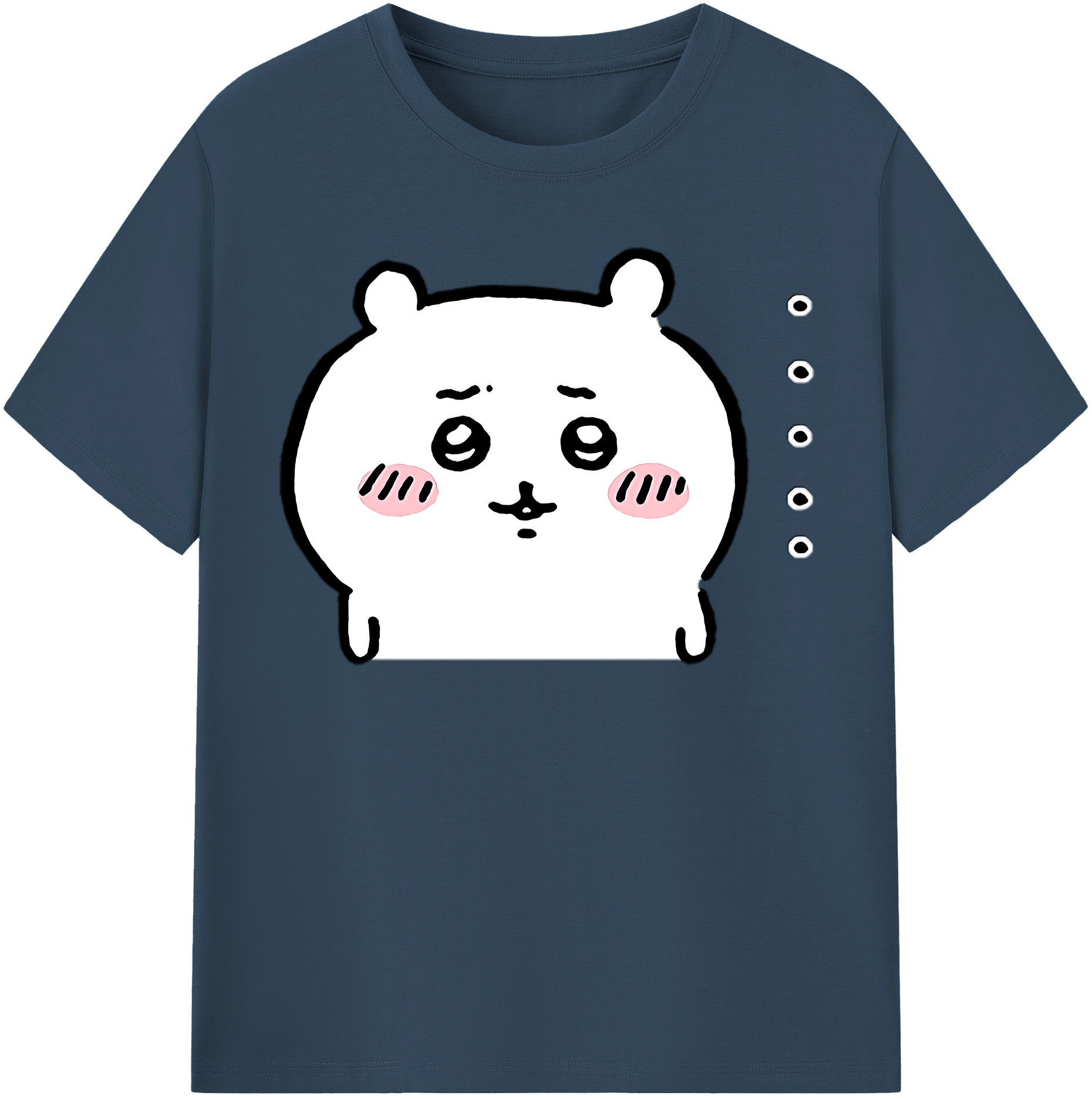 （画像用） ちいかわ ちいかわ Chii-kawa chiikawa レディースカジュアルプリントTシャツ（綿100％）