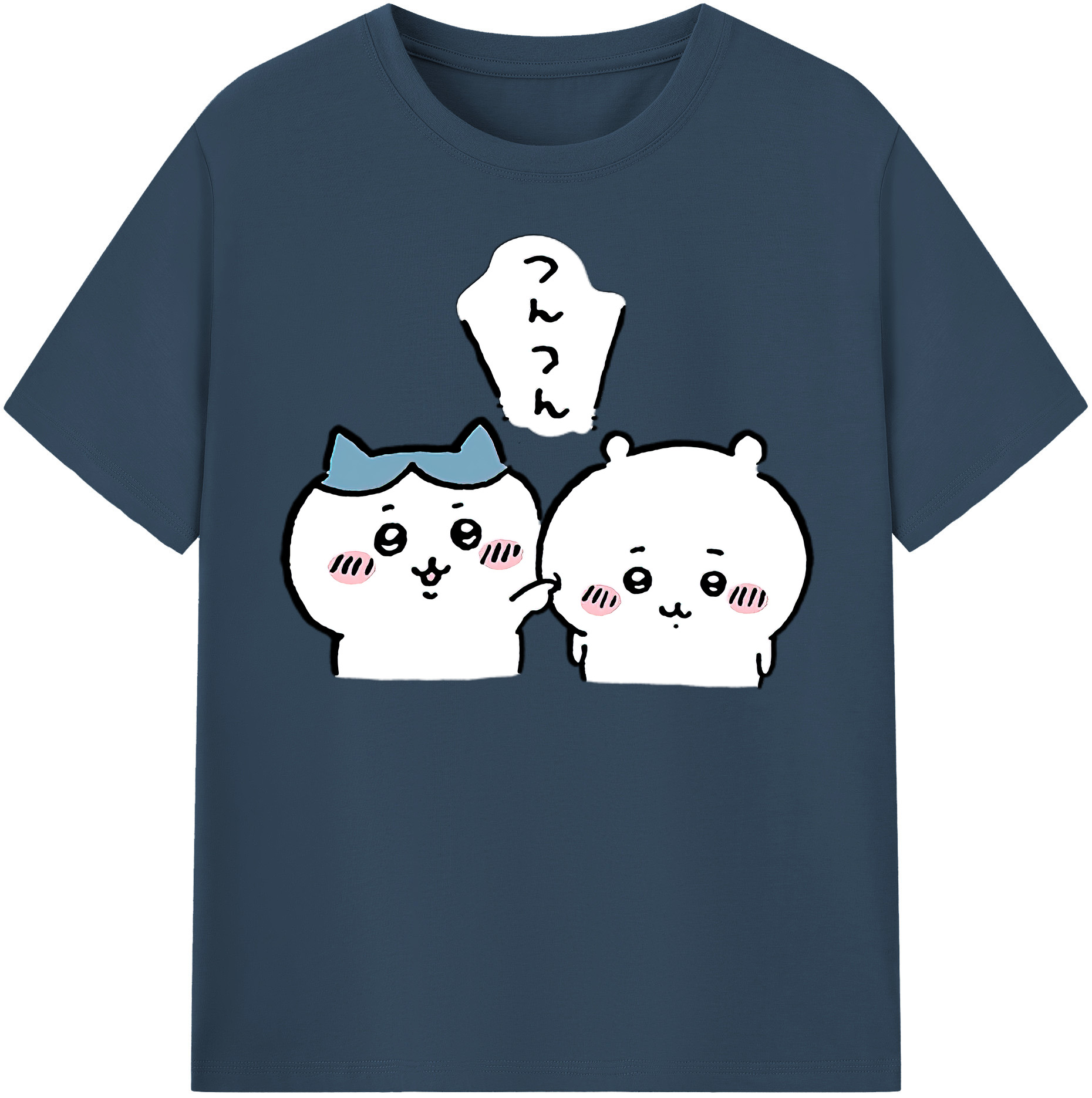 （画像用） ちいかわ ちいかわ Chii-kawa chiikawa レディースカジュアルプリントTシャツ（綿100％）