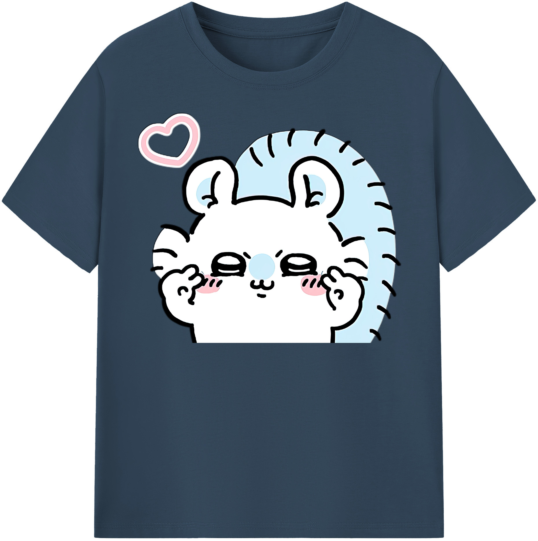 （画像用） ちいかわ モモンガ Chii-kawa Momonga レディースカジュアルプリントTシャツ（綿100％）