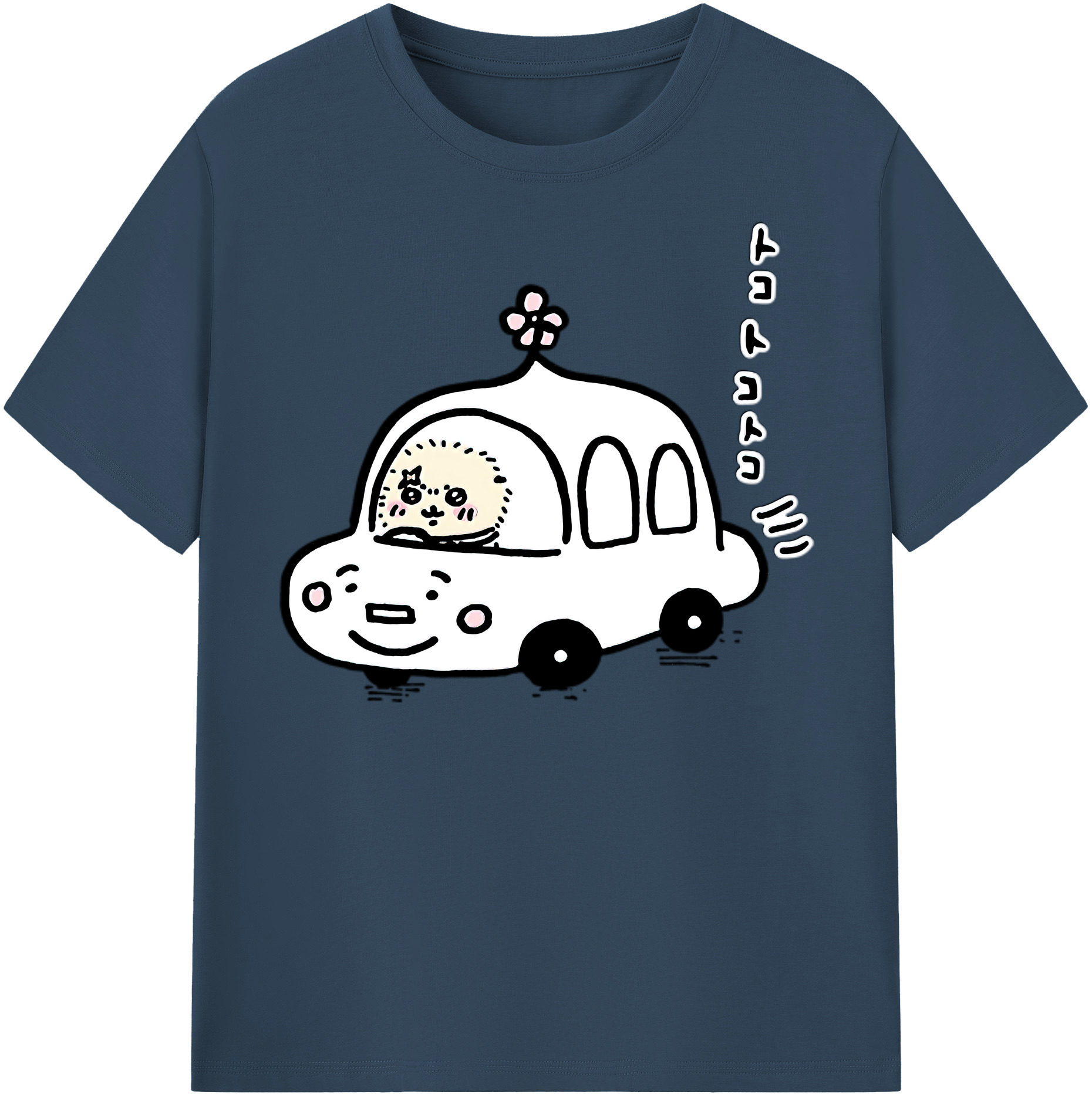 （画像用） ちいかわ ラッコ Chii-kawa Sea otter レディースカジュアルプリントTシャツ（綿100％）