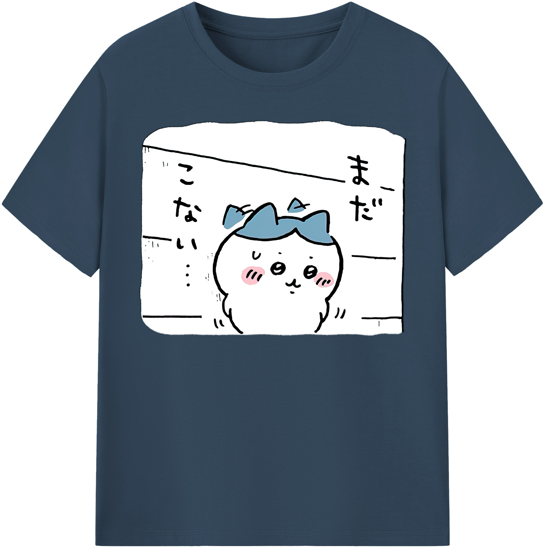 （画像用） ちいかわ ハチワレ Chii-kawa hachiware レディースカジュアルプリントTシャツ（綿100％）