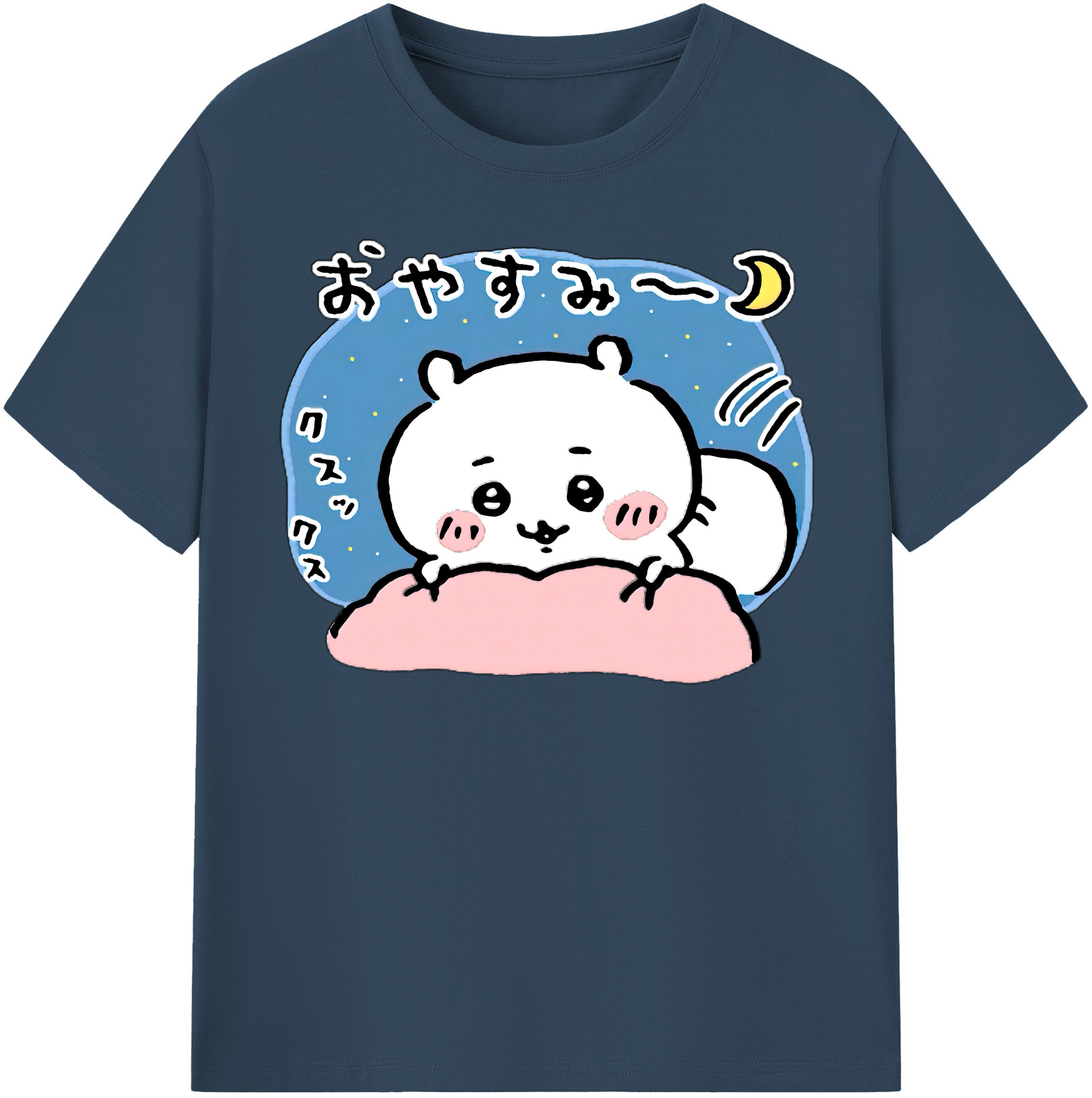 （画像用） ちいかわ ちいかわ Chii-kawa chiikawa レディースカジュアルプリントTシャツ（綿100％）