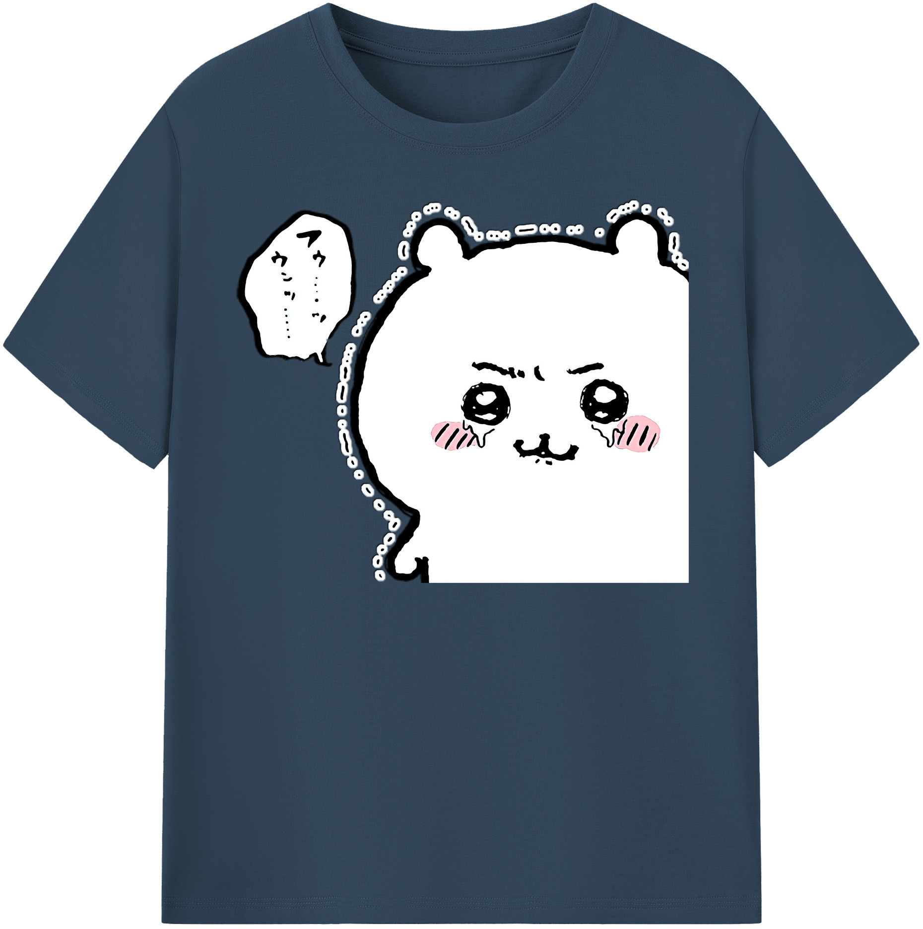 （画像用） ちいかわ ちいかわ Chii-kawa chiikawa レディースカジュアルプリントTシャツ（綿100％）