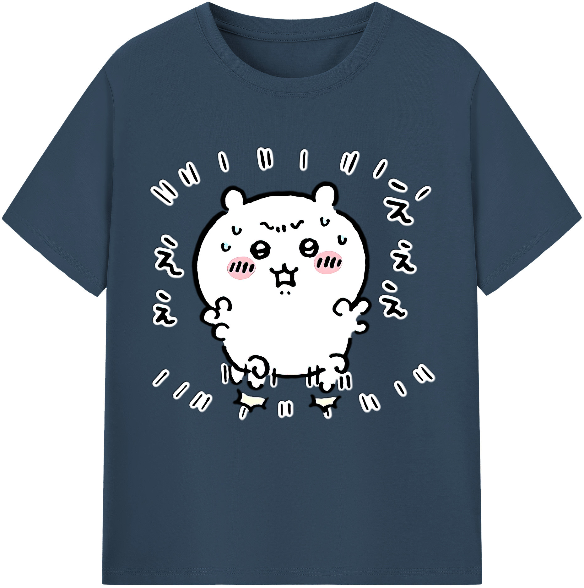 （画像用） ちいかわ ちいかわ Chii-kawa chiikawa レディースカジュアルプリントTシャツ（綿100％）