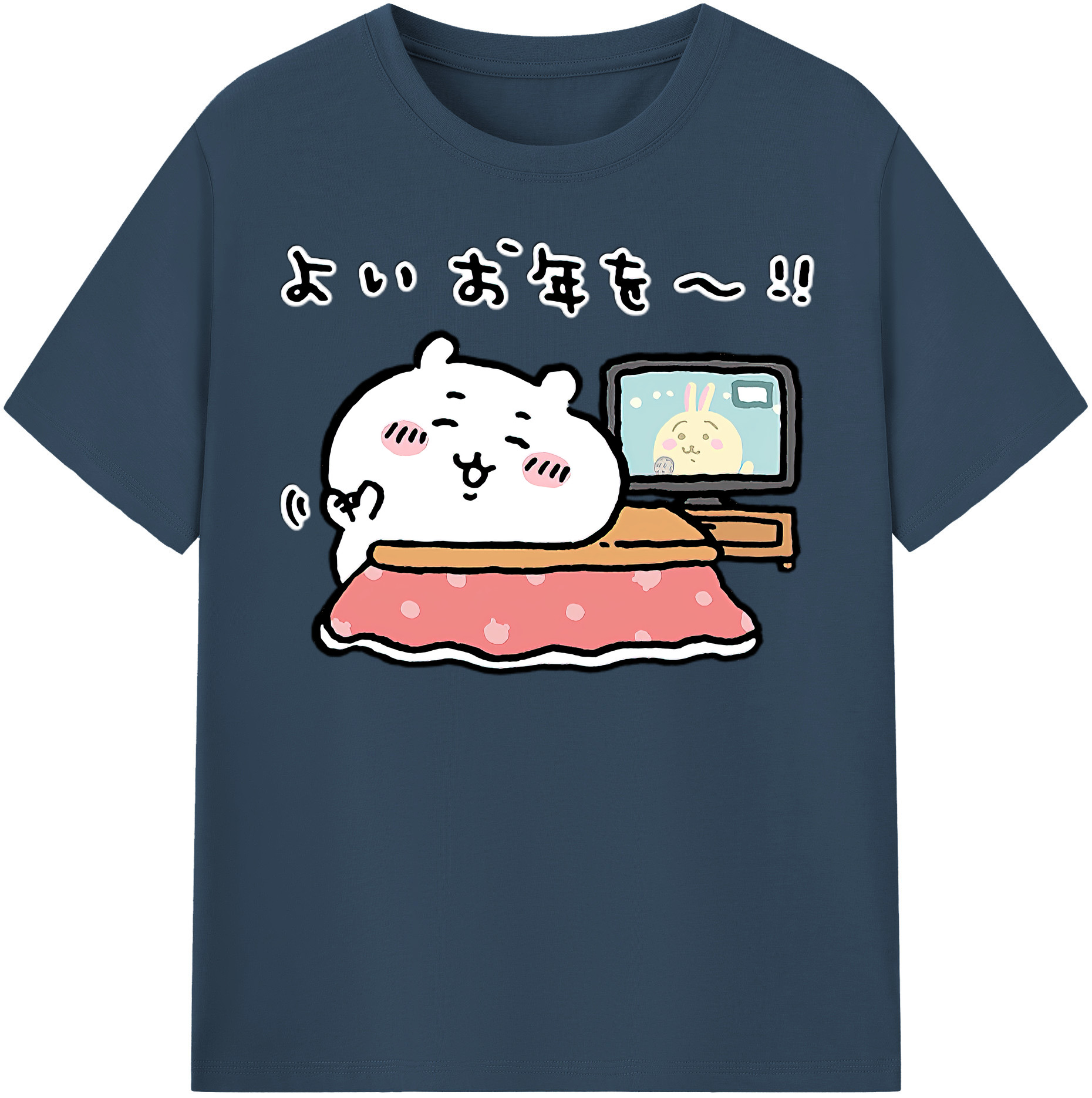 （画像用） ちいかわ ちいかわ Chii-kawa chiikawa レディースカジュアルプリントTシャツ（綿100％）
