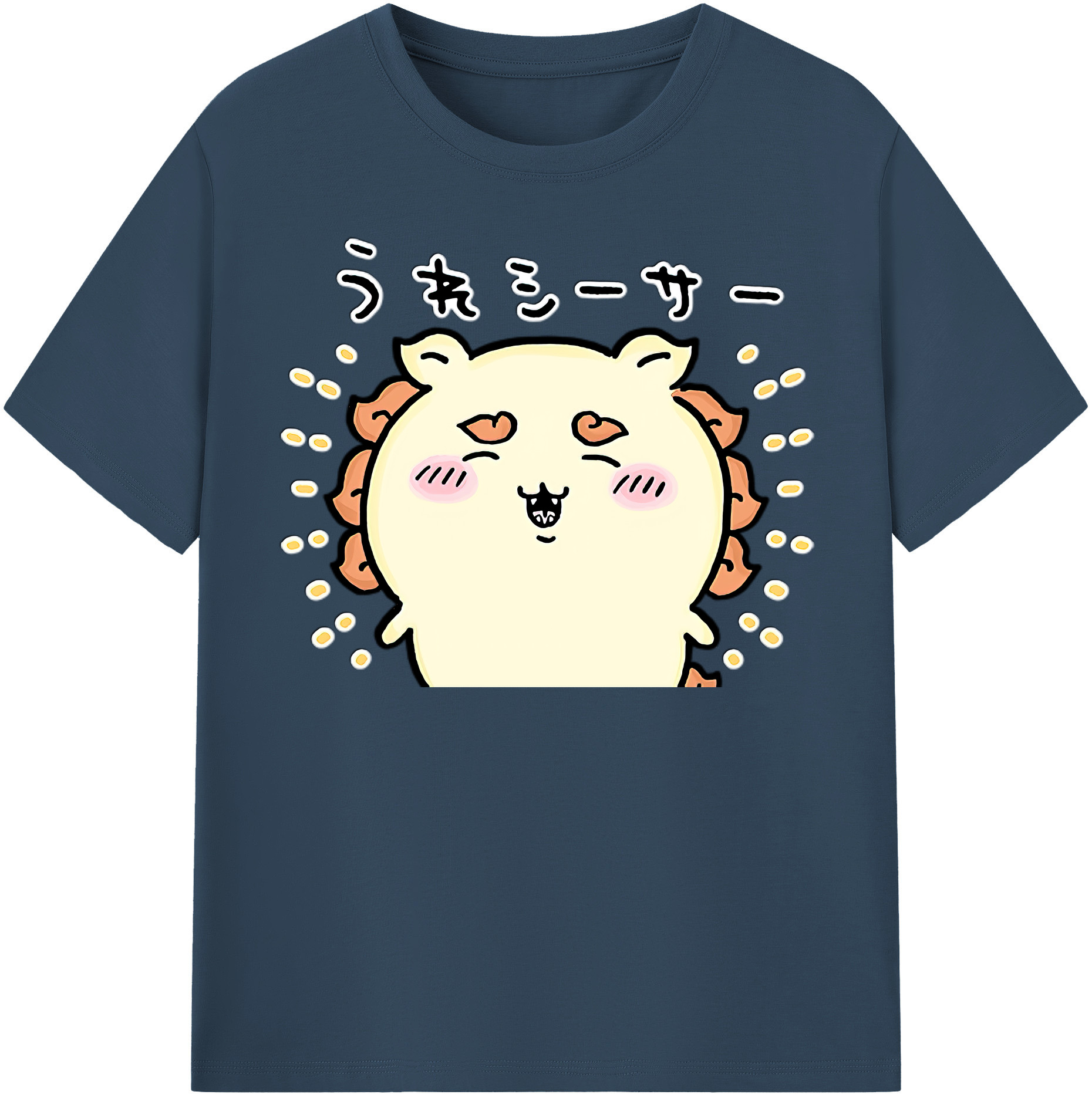 （画像用） ちいかわ シーサー Chii-kawa Shisa レディースカジュアルプリントTシャツ（綿100％）
