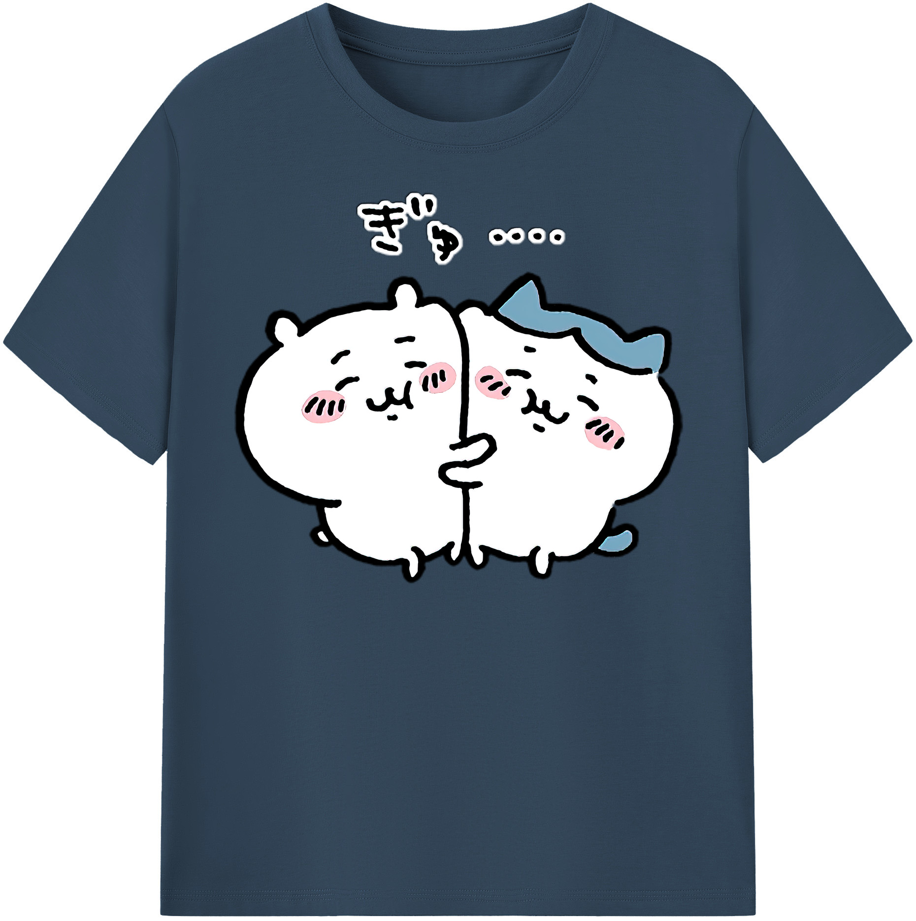 （画像用） ちいかわ ハチワレ Chii-kawa hachiware レディースカジュアルプリントTシャツ（綿100％）