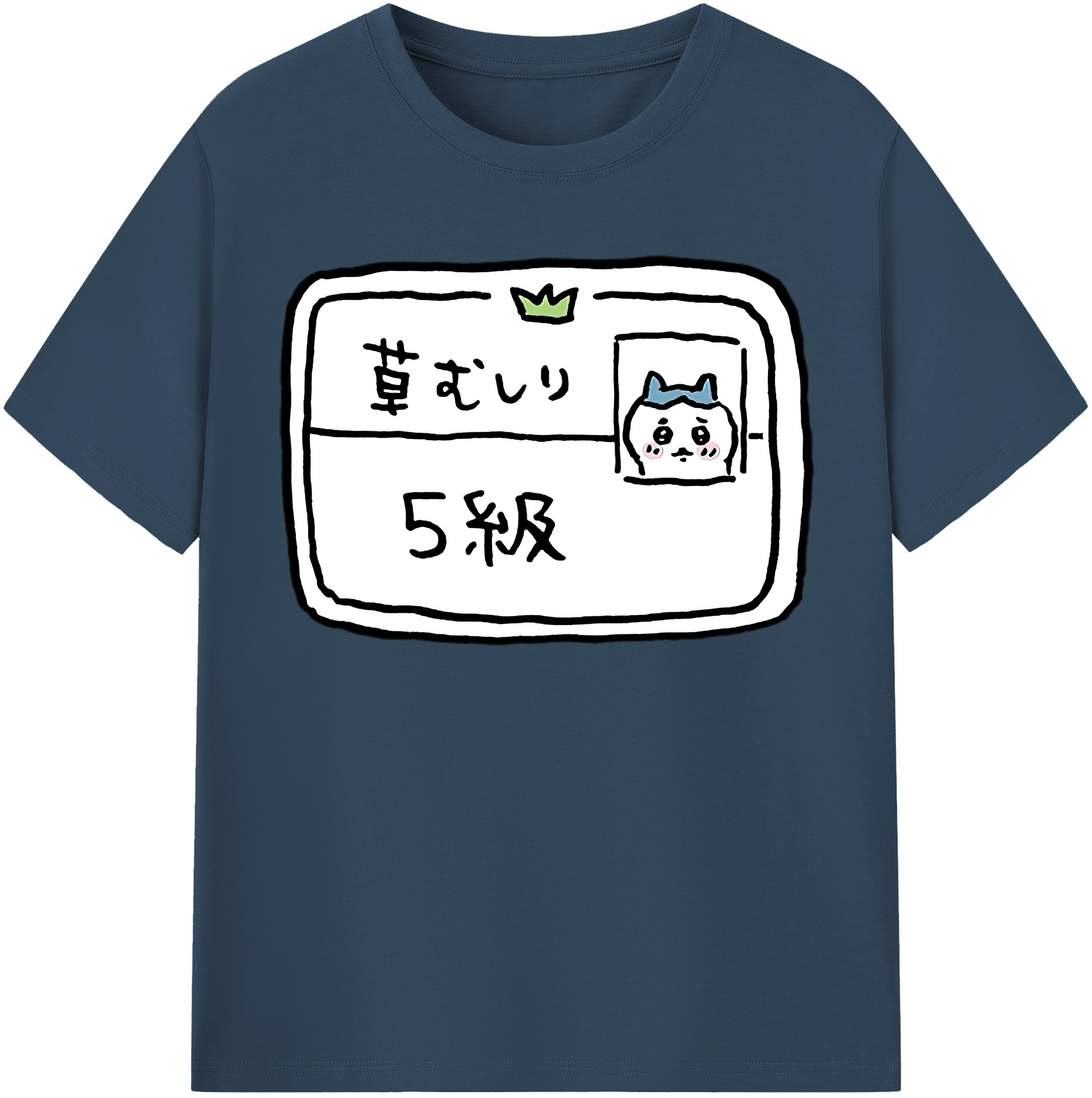 （画像用） ちいかわ ハチワレ Chii-kawa hachiware レディースカジュアルプリントTシャツ（綿100％）