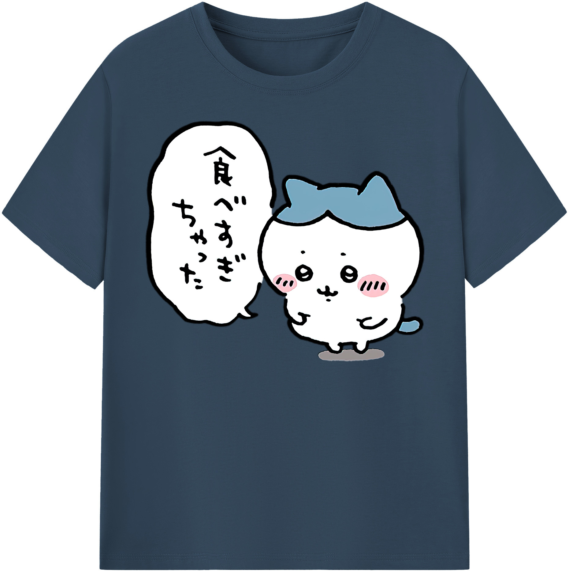 （画像用） ちいかわ ハチワレ Chii-kawa hachiware レディースカジュアルプリントTシャツ（綿100％）